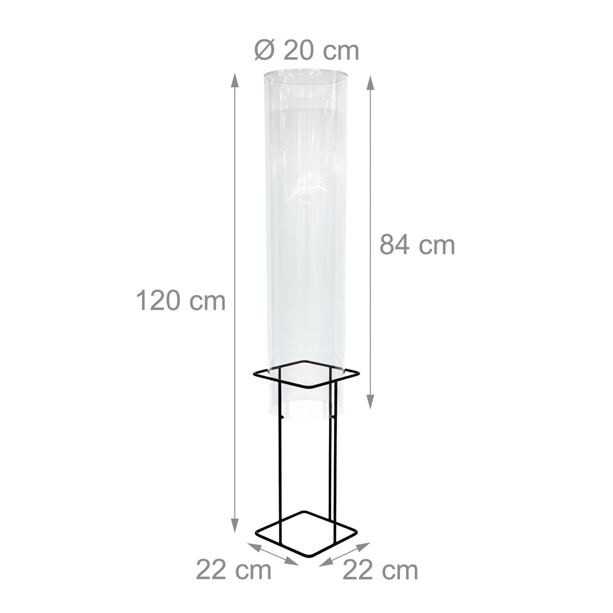 Pond Fish Observation Column, UV-Stable Acrylic