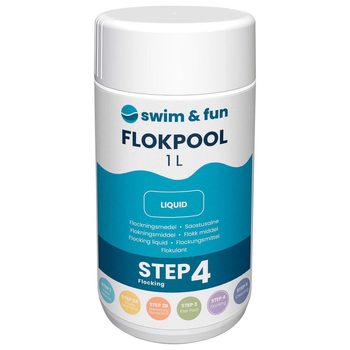 Pool Flocking Liquid, 1L - Clears Cloudy Water