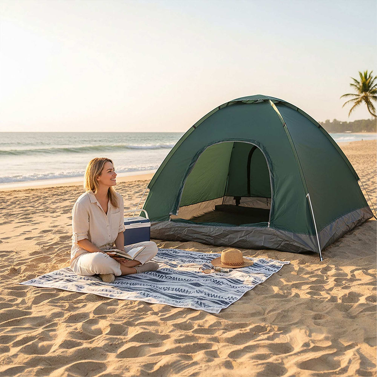 Pop-Up Camping Tent for 3 People, Waterproof & UV Protection