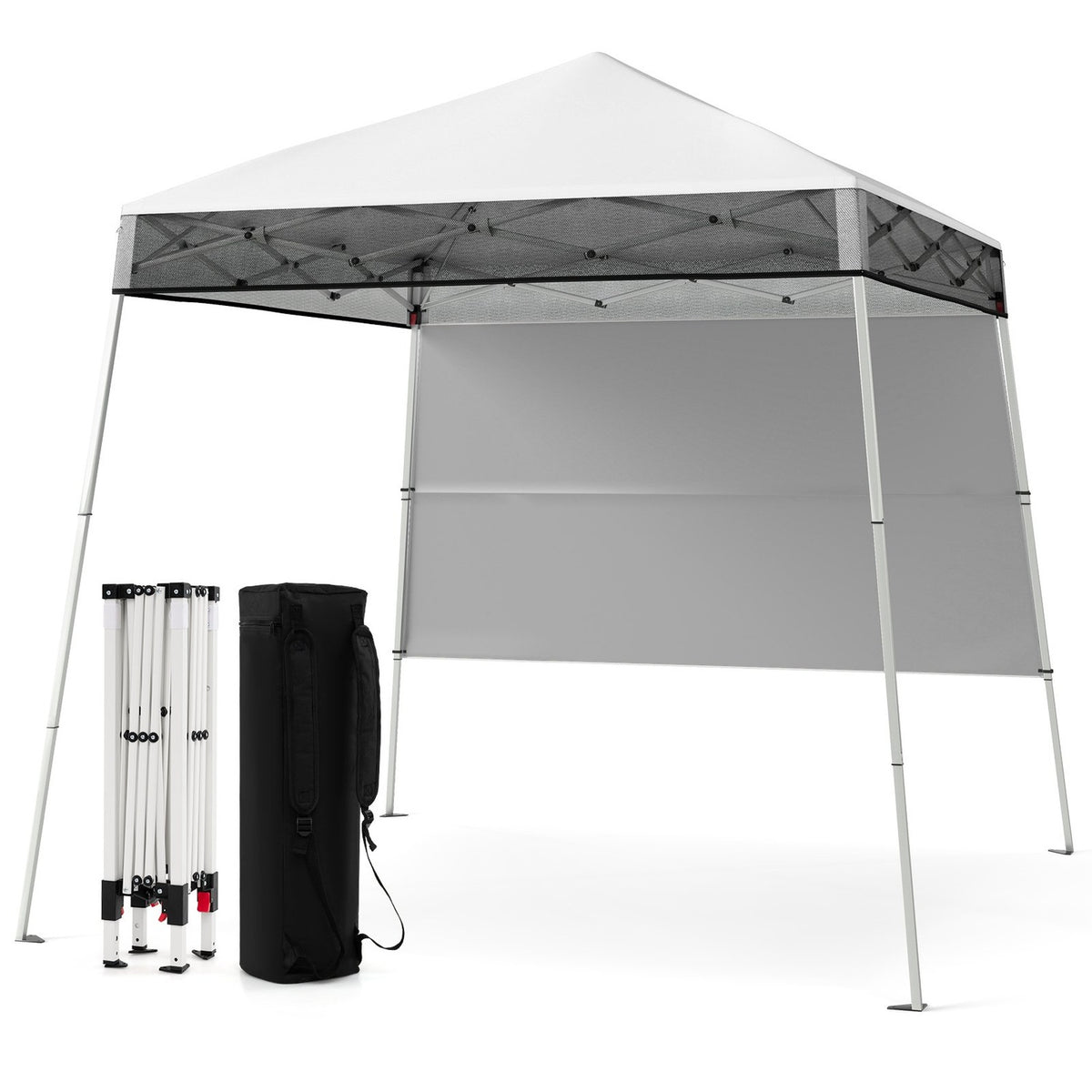 Pop-Up Gazebo 2x2m, Adjustable, Waterproof, White