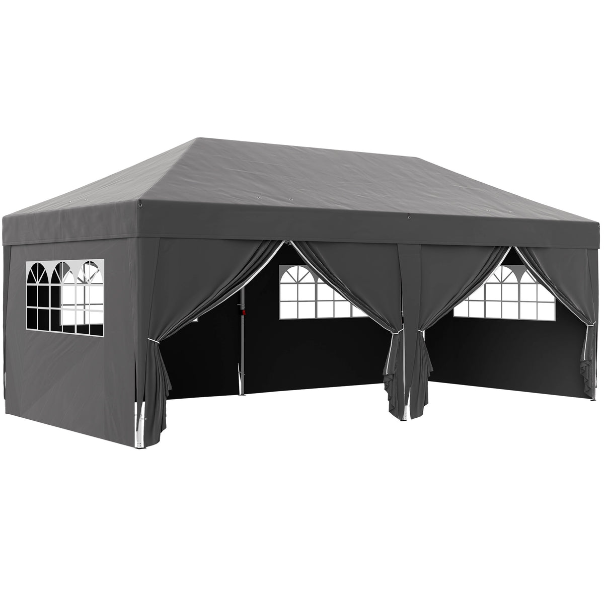 Pop-Up Pavilion 6x3m with Removable Walls, UV Protection