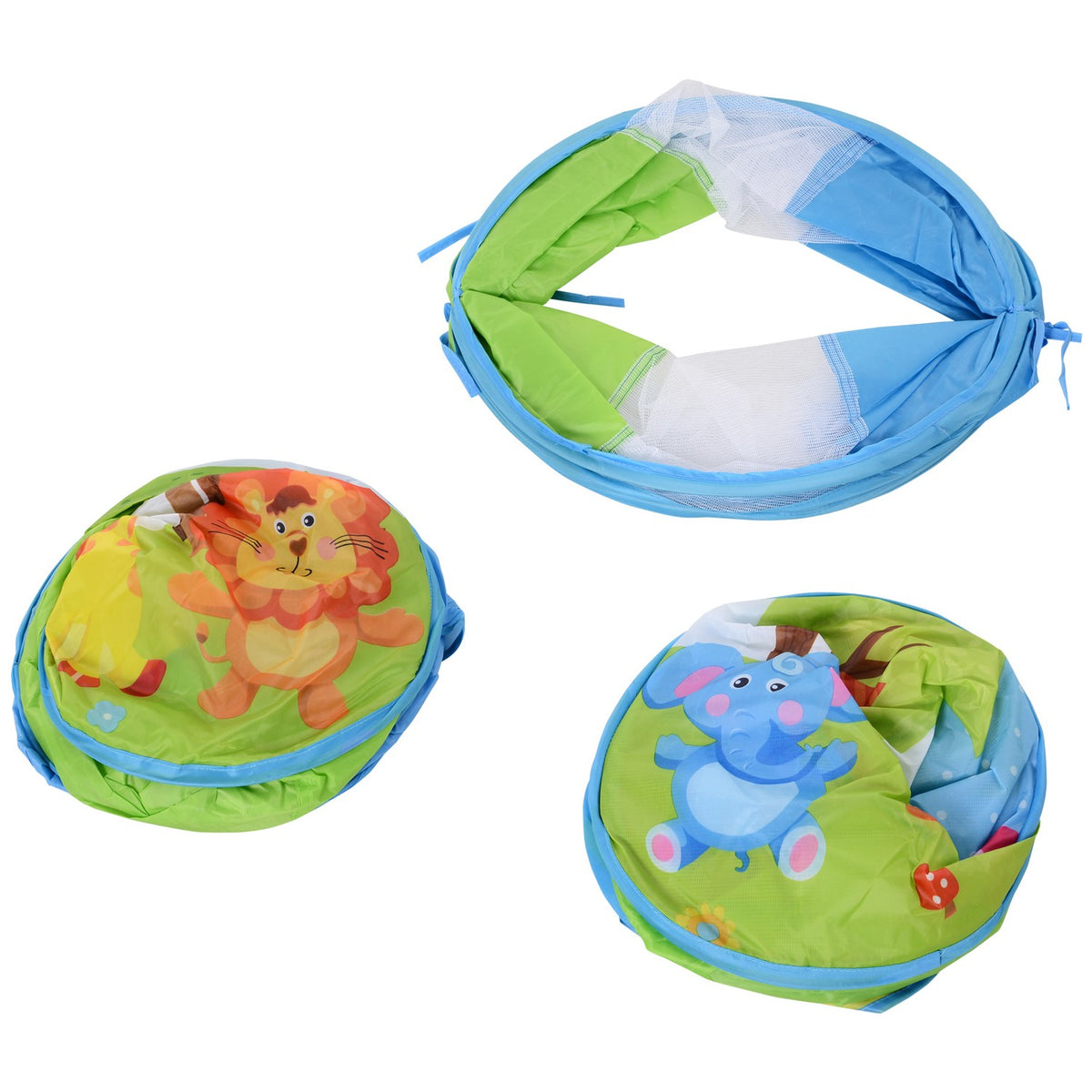 Pop-Up Play Tent 3-Part Tunnel Foldable Polyester 230X74X93Cm