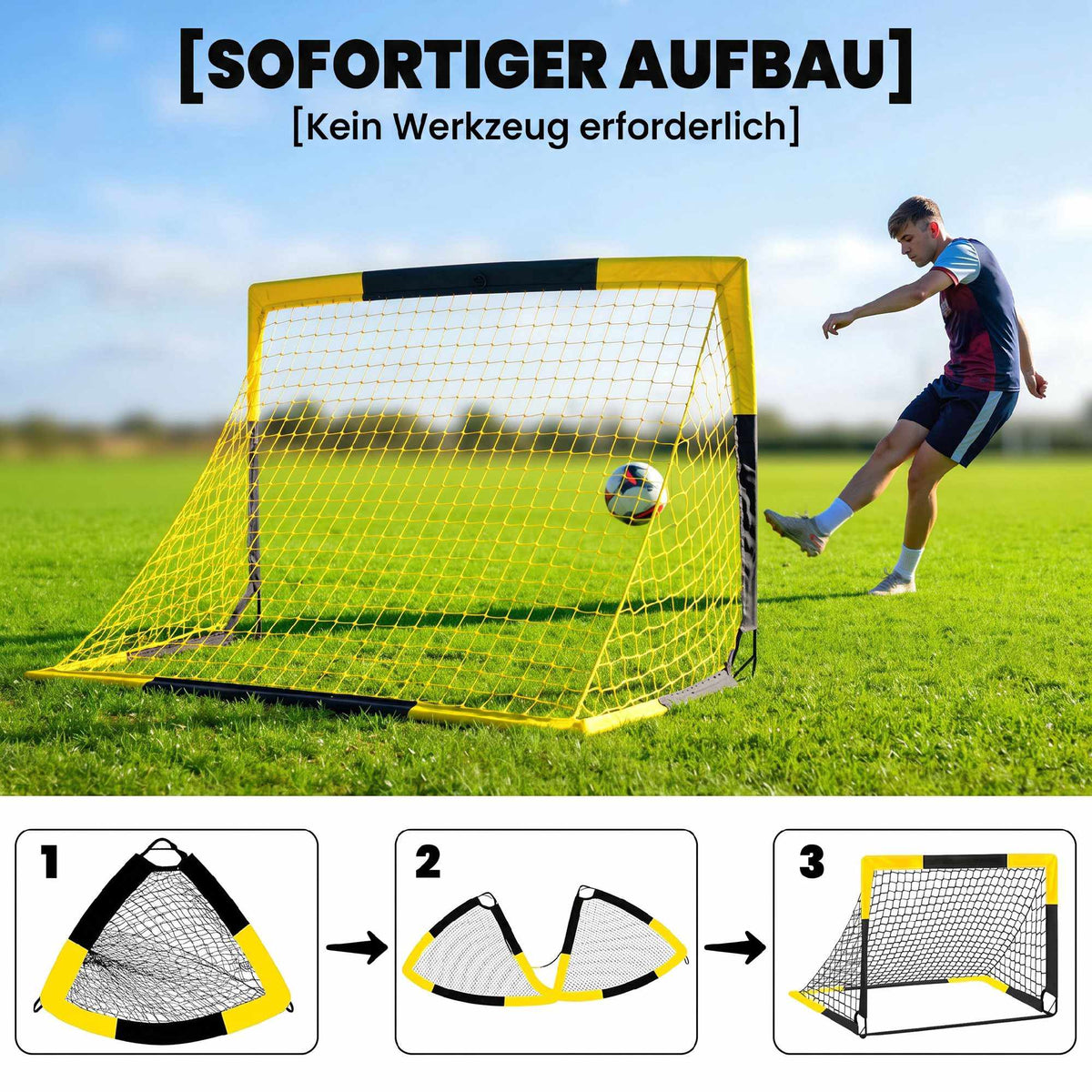 Pop-Up Soccer Goal for Youth & Adults – Portable, Durable Net