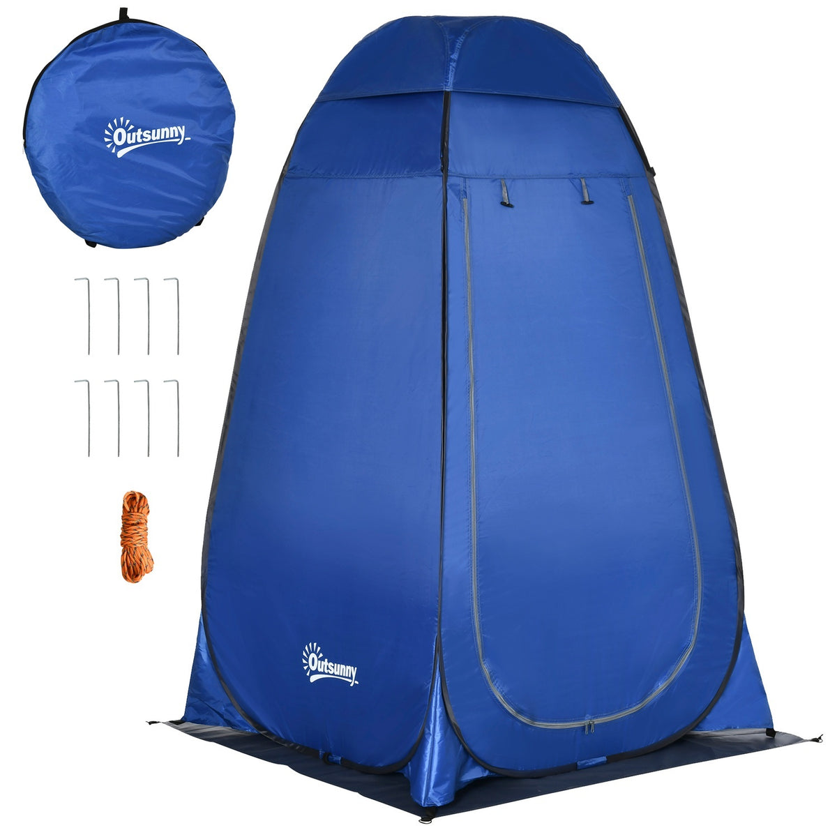 Pop-Up Tent Shower Tent, Toilet Tent For Camping, Mobile Outdoor Toilet With Carry Bag, 126X124X189Cm