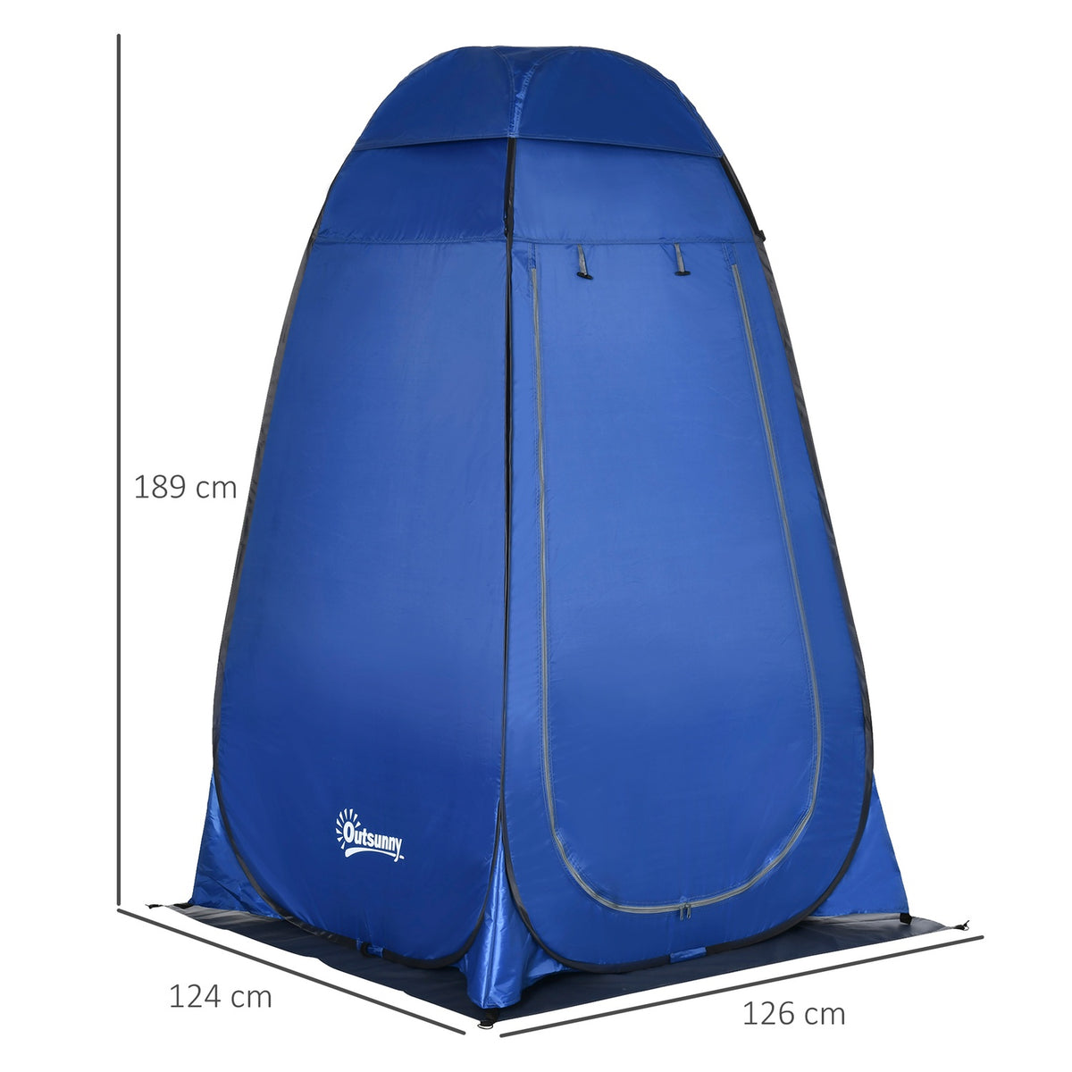Pop-Up Tent Shower Tent, Toilet Tent For Camping, Mobile Outdoor Toilet With Carry Bag, 126X124X189Cm