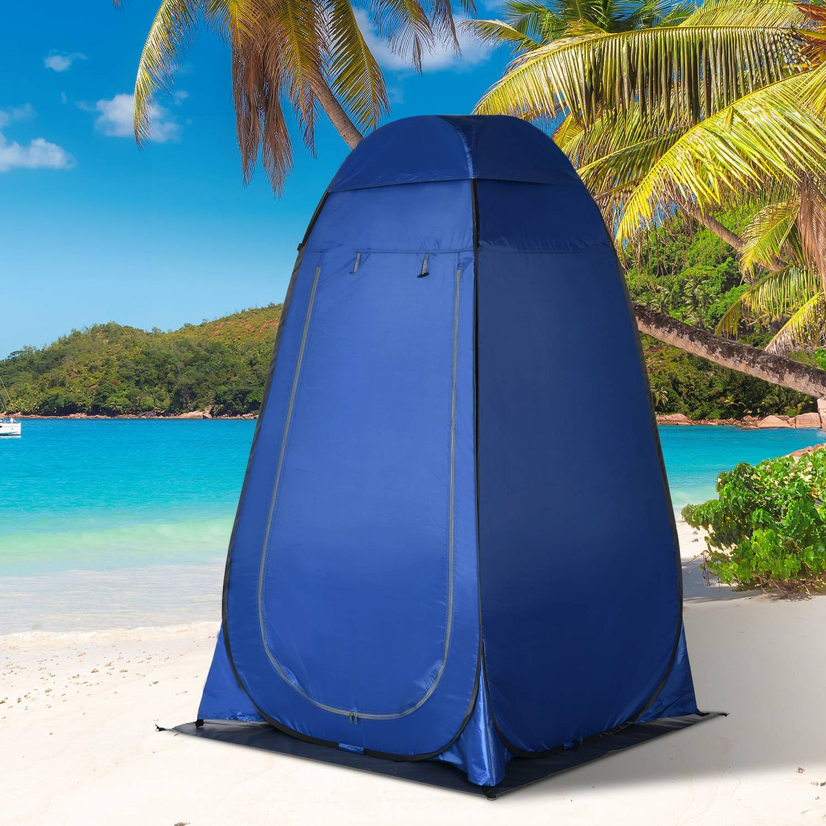 Pop-Up Tent Shower Tent, Toilet Tent For Camping, Mobile Outdoor Toilet With Carry Bag, 126X124X189Cm