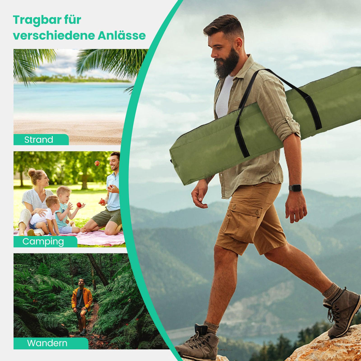 Pop-Up Tent for 2-4 People, Waterproof, Mosquito Net