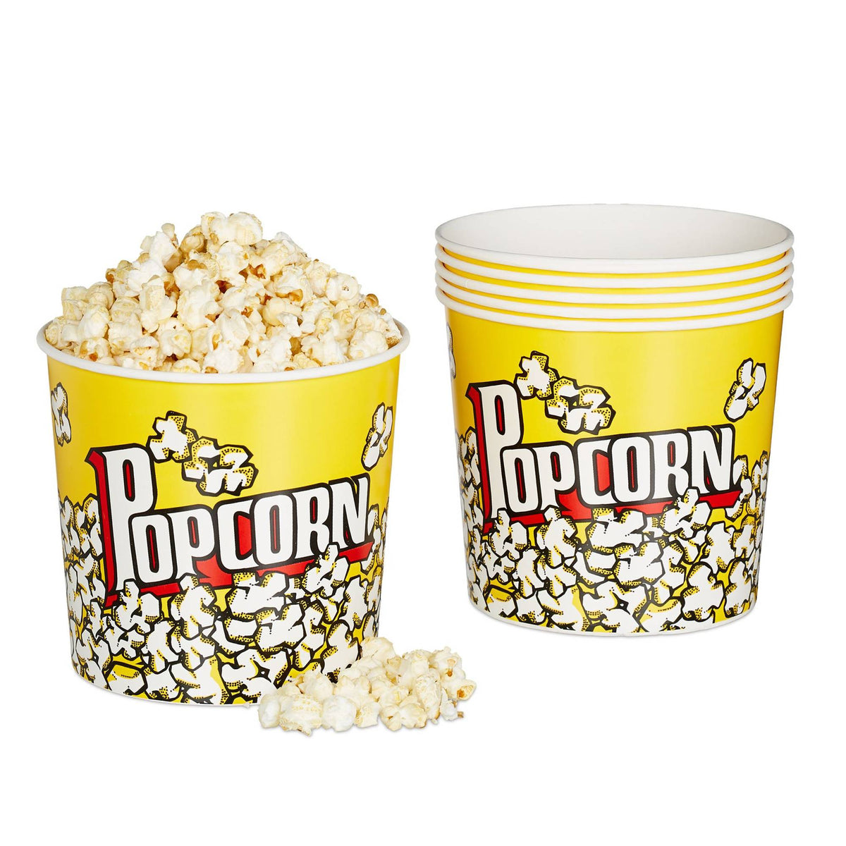Popcorn Bucket Reusable Set of 6