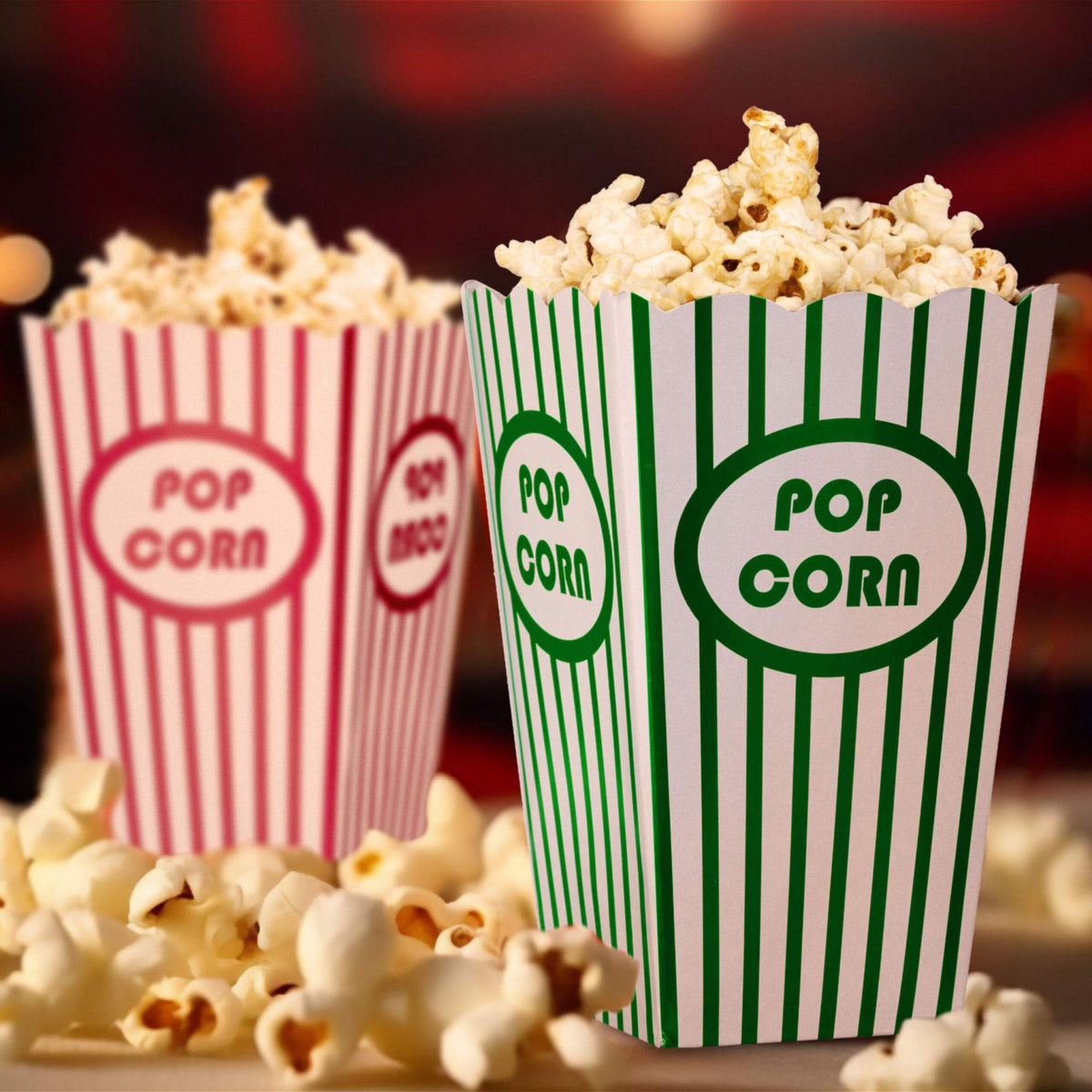 Popcorn bags, 50 pcs, 5 colours
