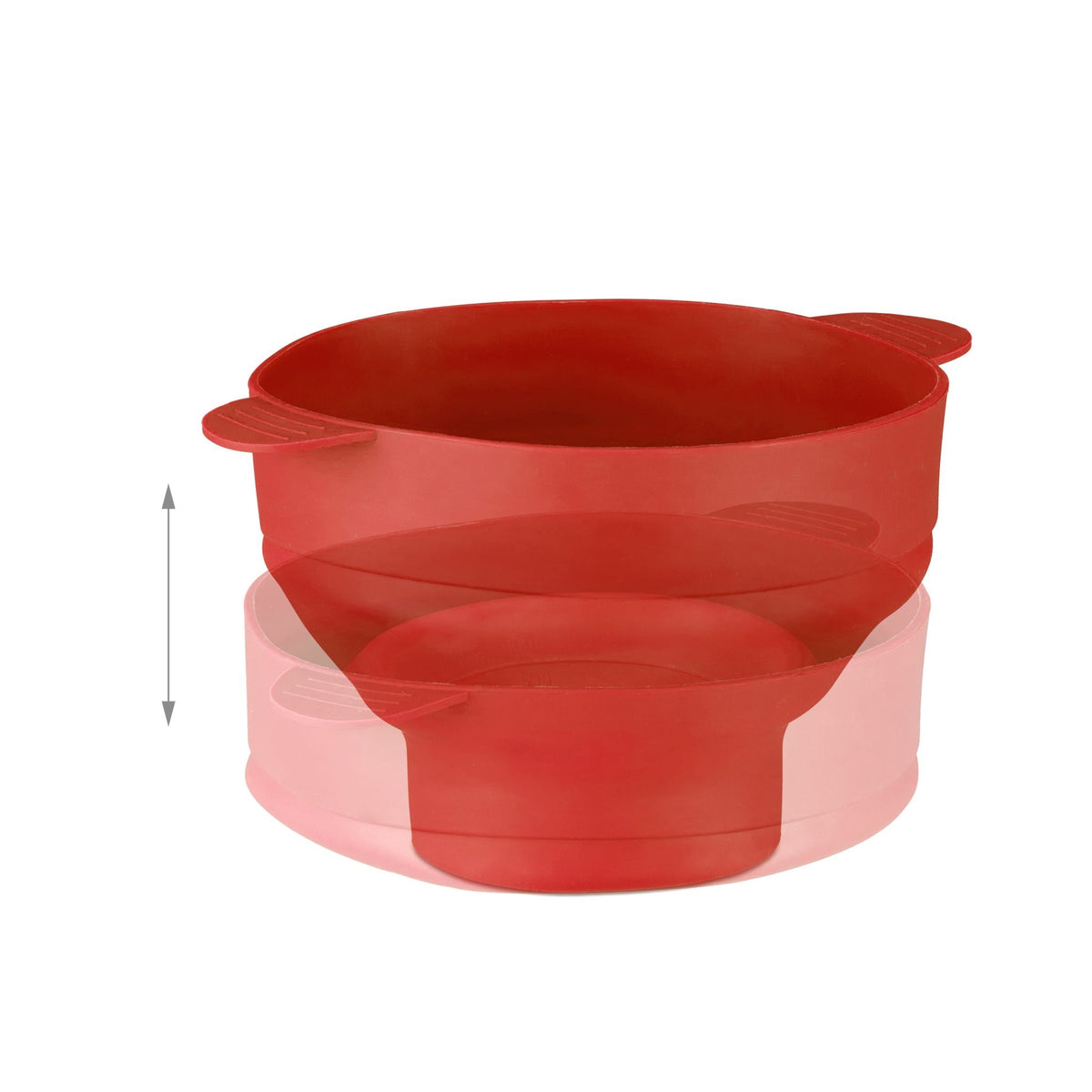 Popcorn bowl in silicone for the microwave