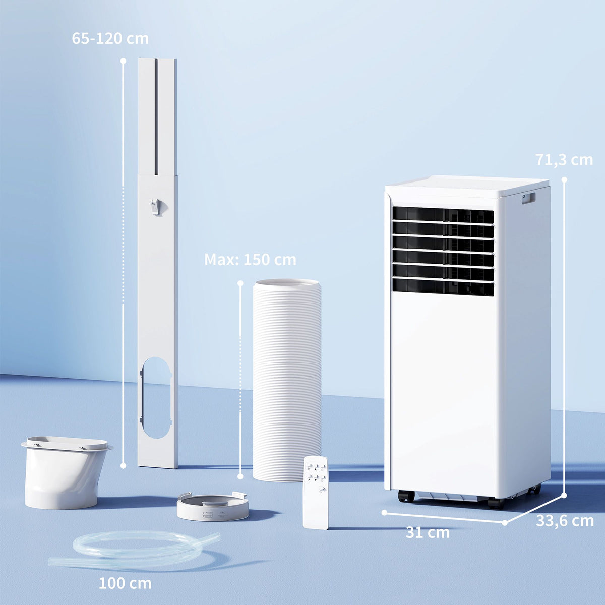 Portable Air Conditioner 9000 BTU, 4-in-1 Cooling Unit
