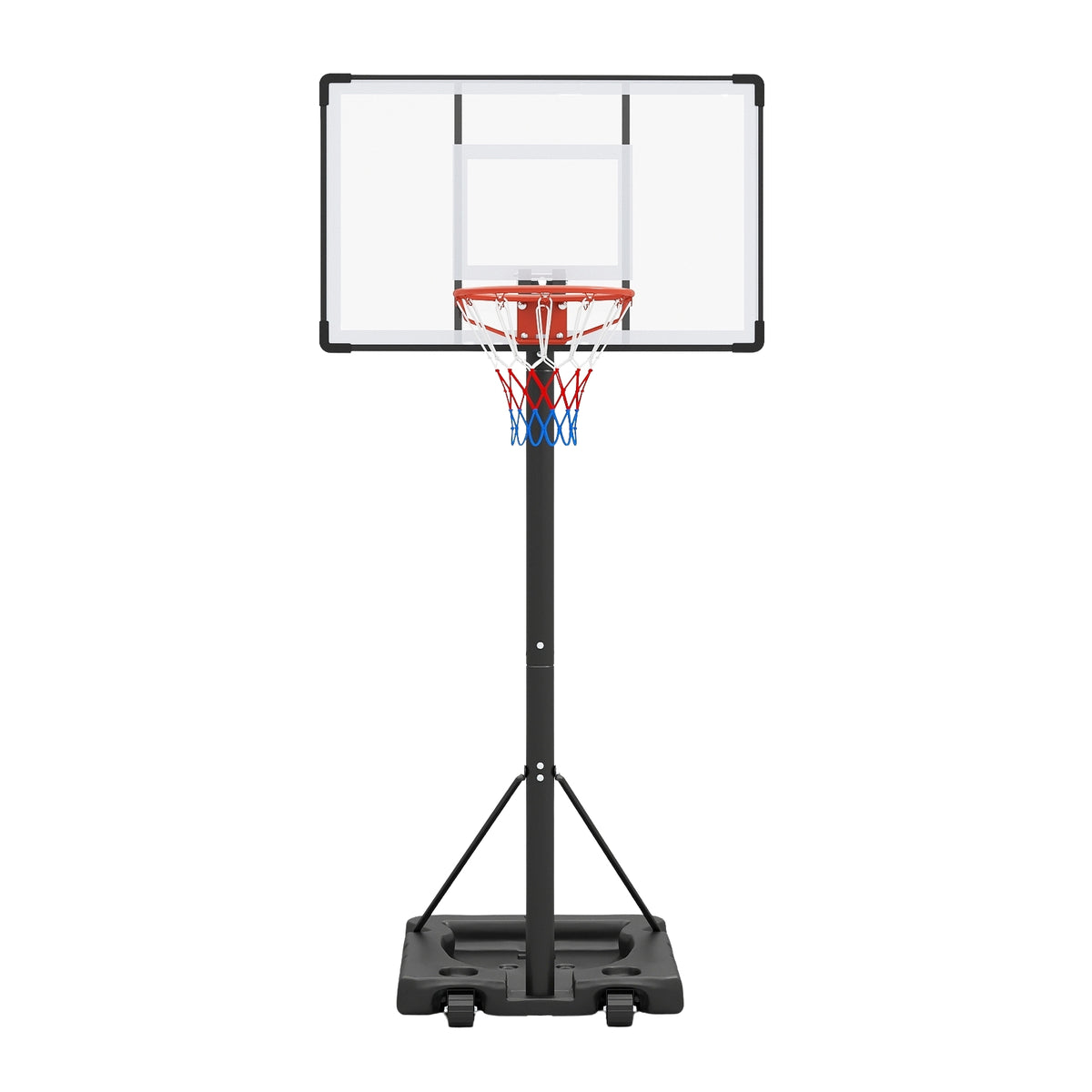 Portable Basketball Hoop, Adjustable 5.6-10 Ft, 43 In Backboard