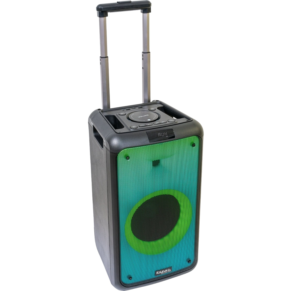 Portable Bluetooth Speaker, 120W, LED Lights, USB/AUX
