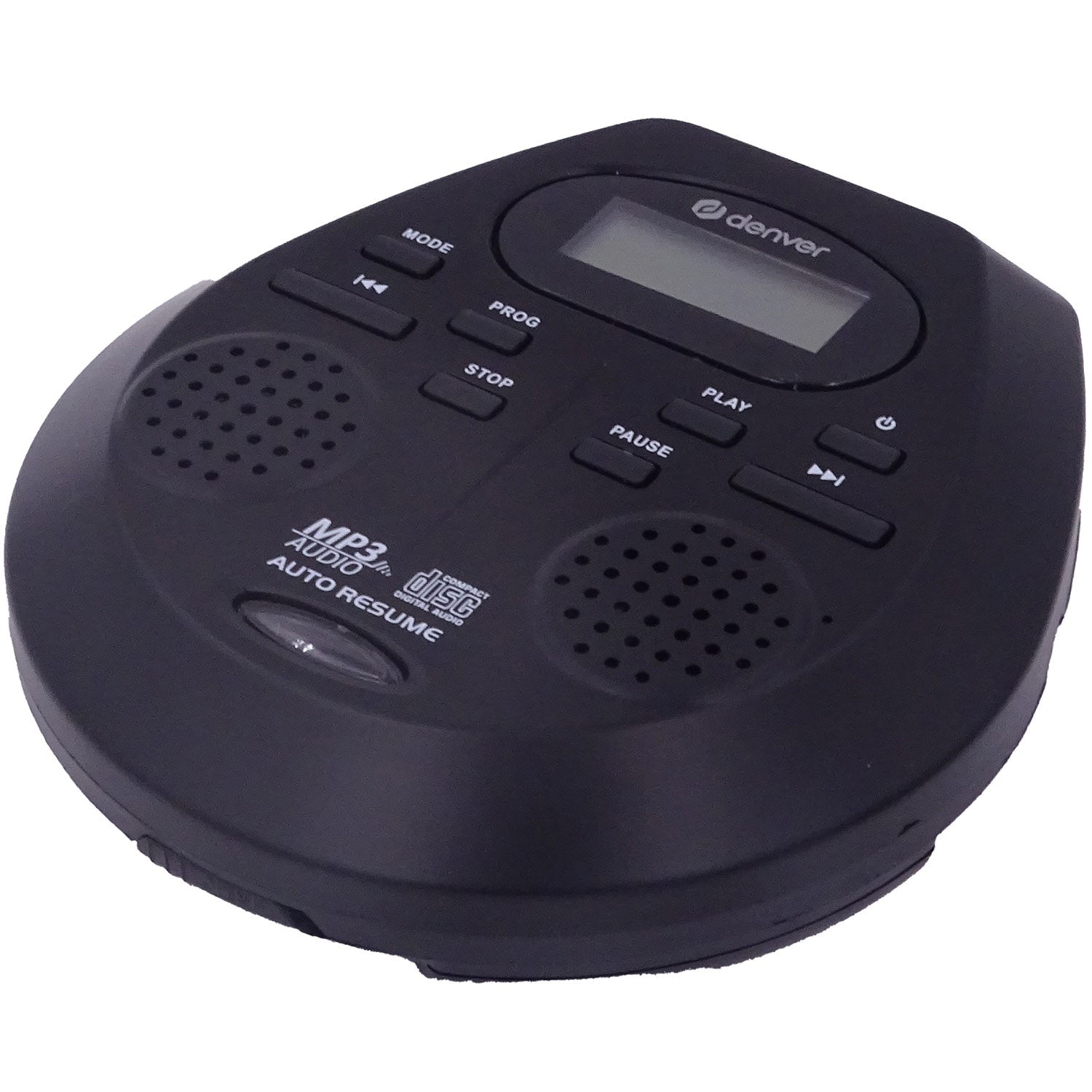 Portable CD Player with Built-In Speakers, Black