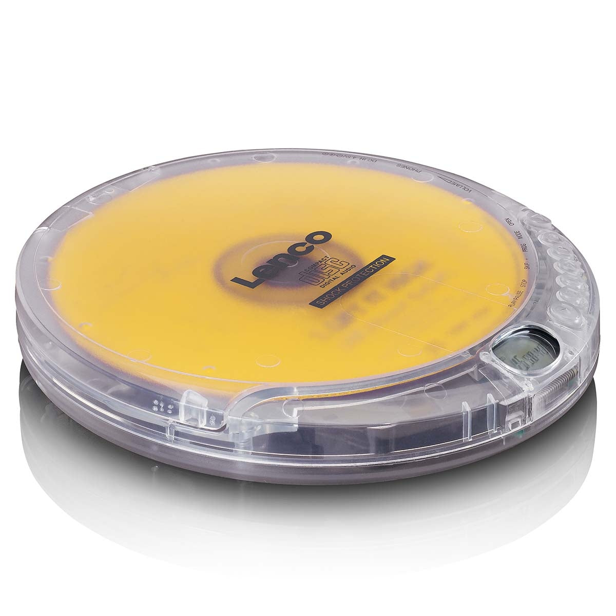 Portable CD-player with anti-shock Transparent