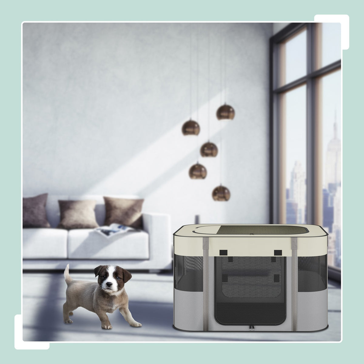Portable Pet Playpen for Cats & Dogs, Indoor/Outdoor Use