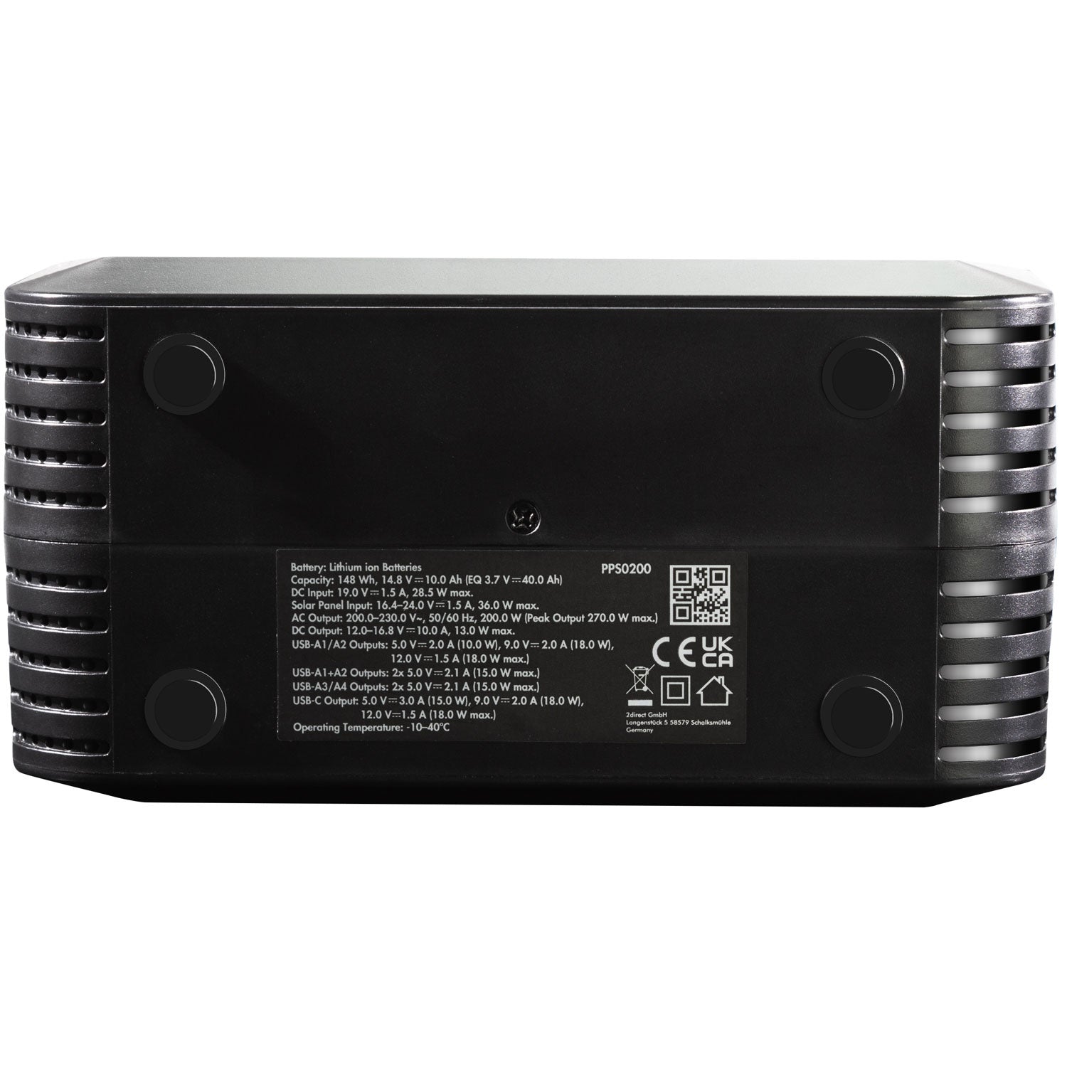 Portable Power Station 40,000 mAh 200W 148 Wh