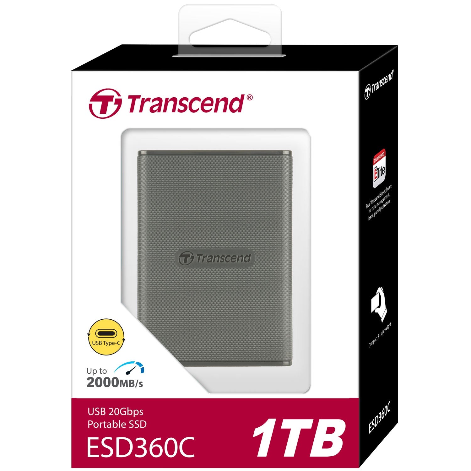 Portable SSD ESD360C USB-C 1TB 20Gbps (R2000/W2000 Mb/s)
