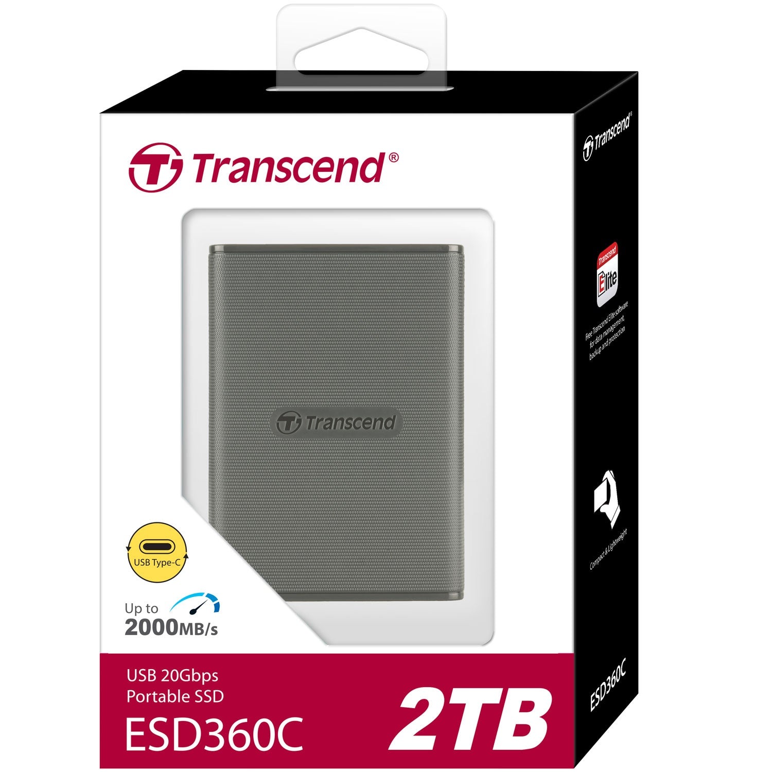 Portable SSD ESD360C USB-C 2TB 20Gbps (R2000/W2000 Mb/s)