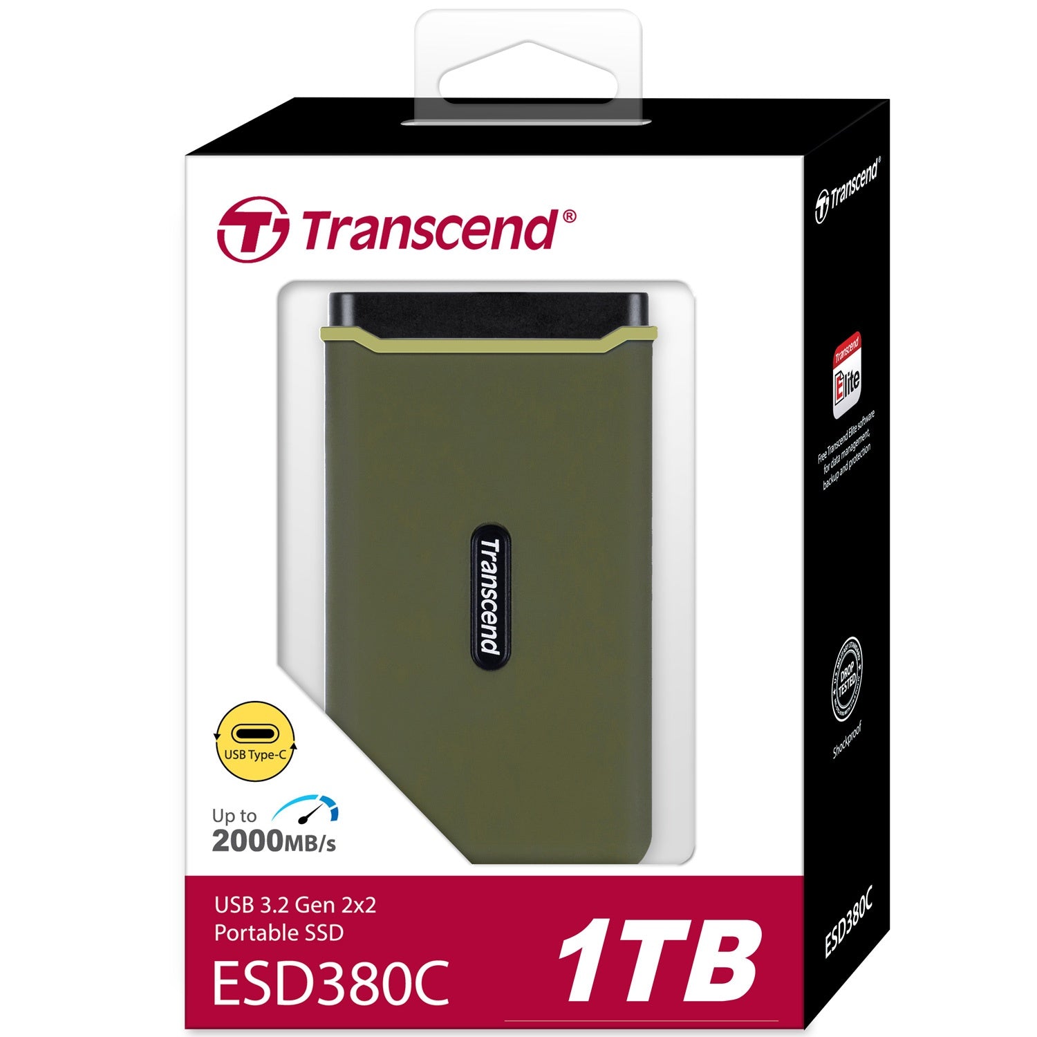 Portable SSD ESD380C USB-C 1TB (R/W 2000 MB/s)