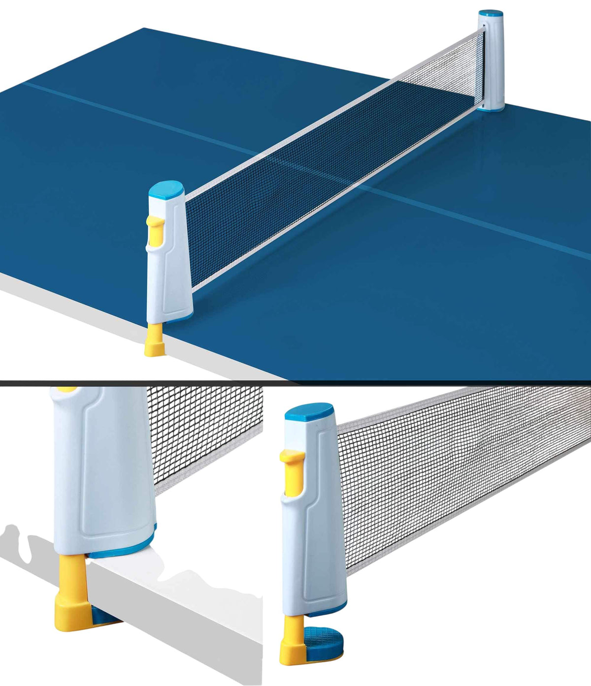 Portable Table Tennis Set with Adjustable Net and Paddles