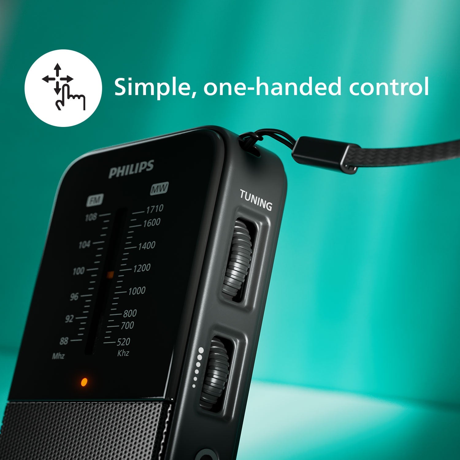 Portable analog FM/MW radio TAR1509