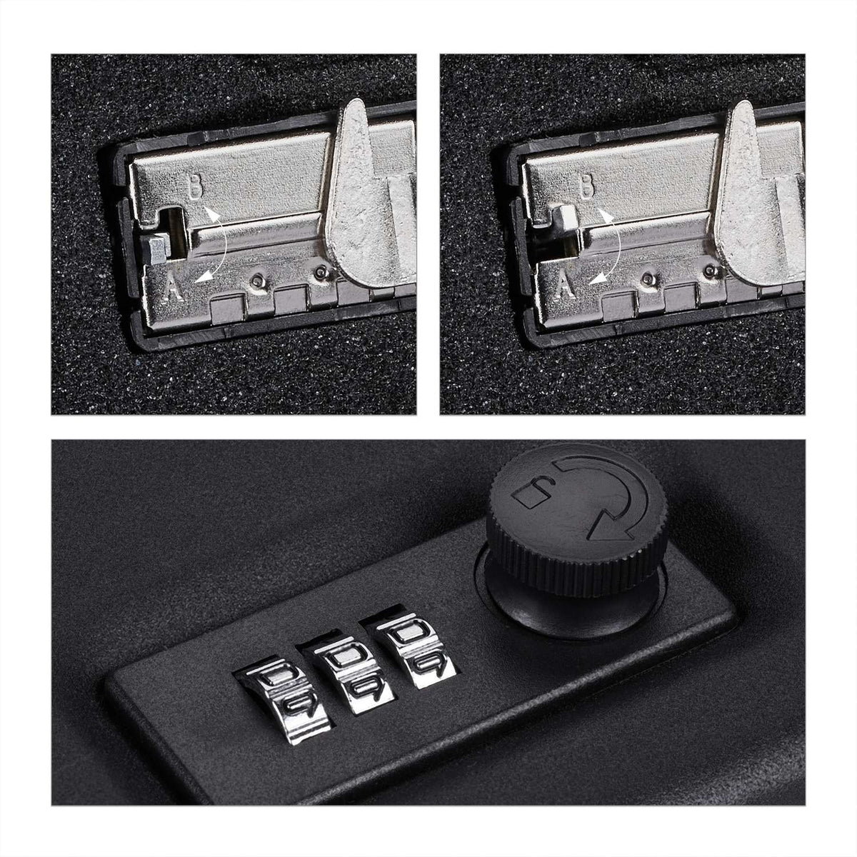 Portable security box with combination lock