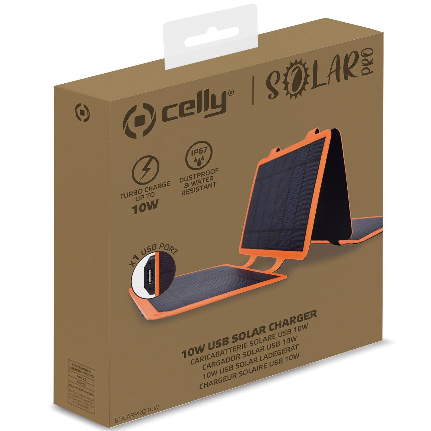 Portable solar charger 10W IP67