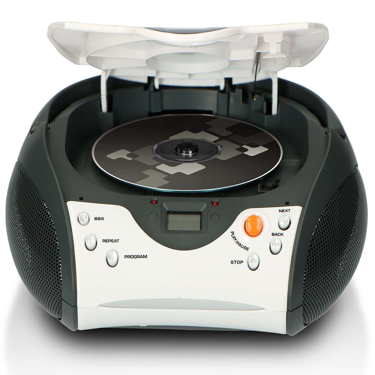 Portable stereo FM radio with CD White