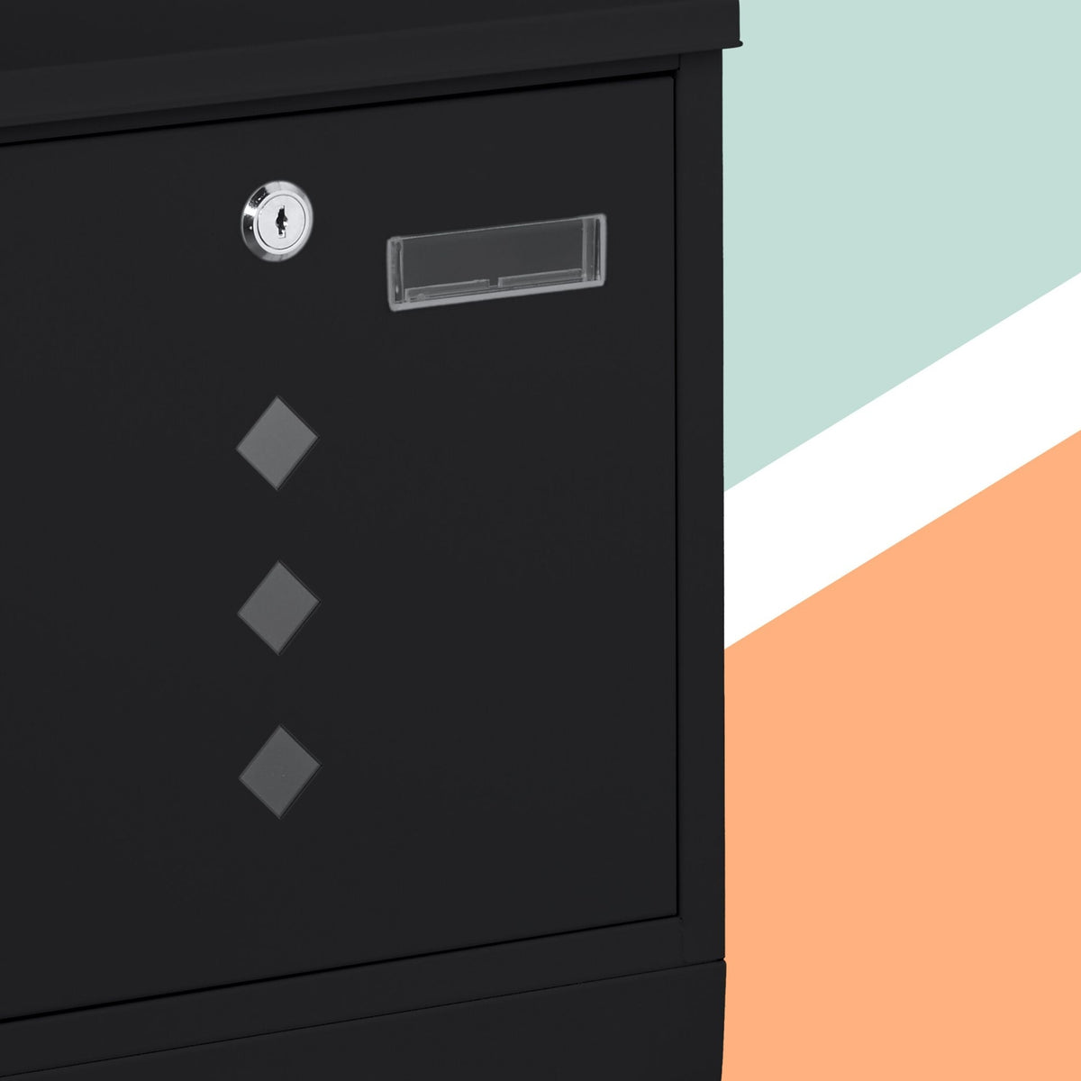 Postbox with Newspaper Holder – Minimalist Metal Design