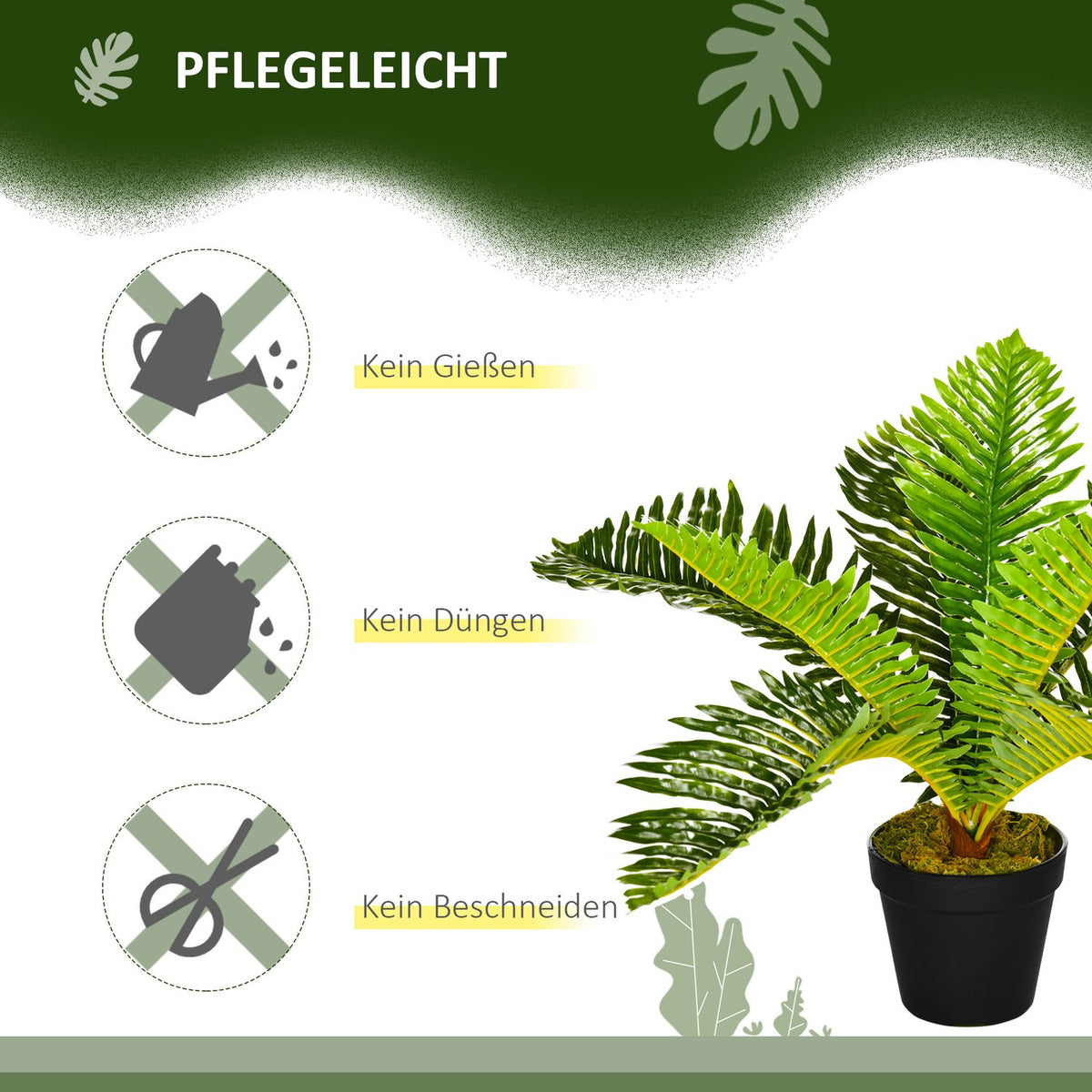 Pot 50cm Indoor Plant Green Living Room & Bedroom