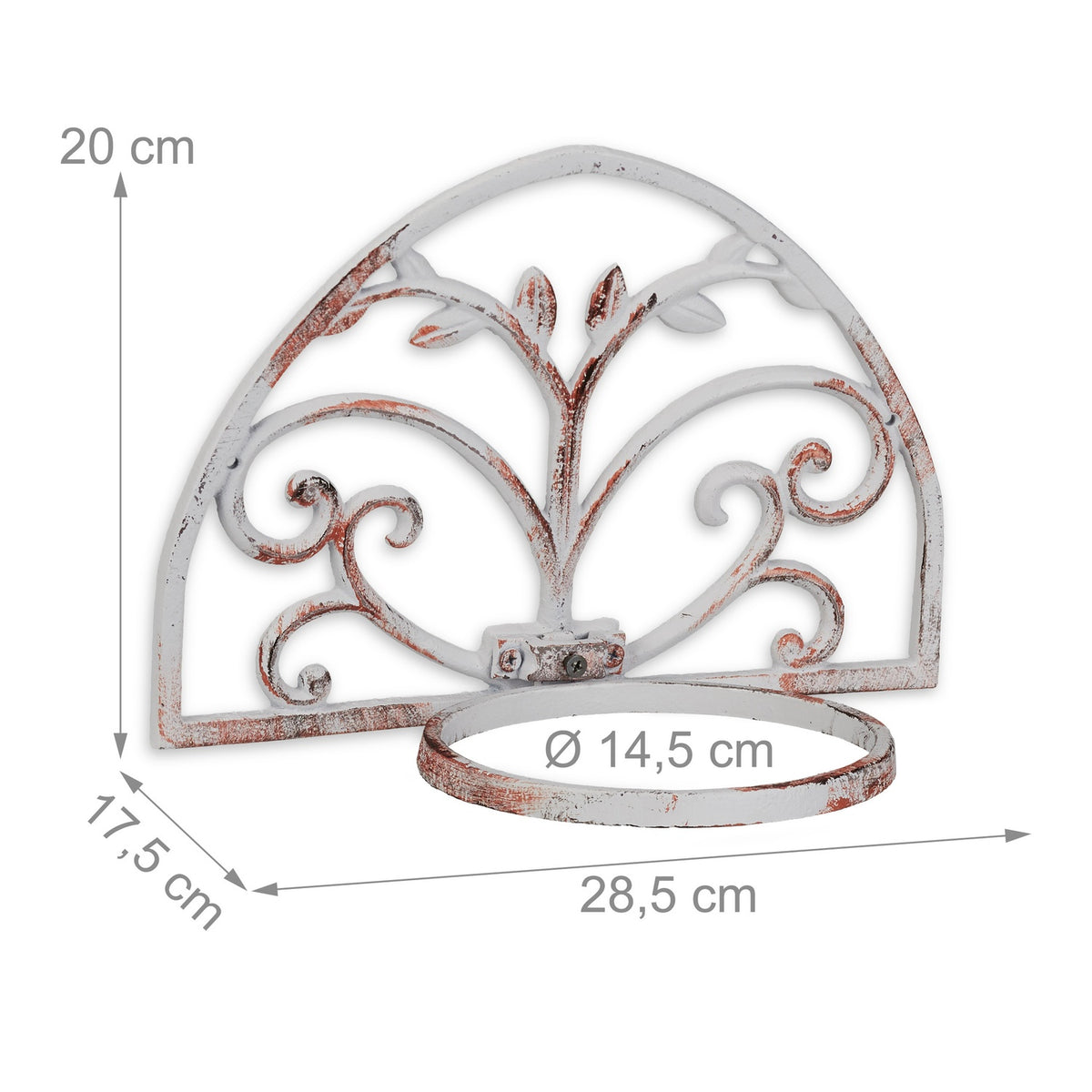 Pot holder wall cast iron white