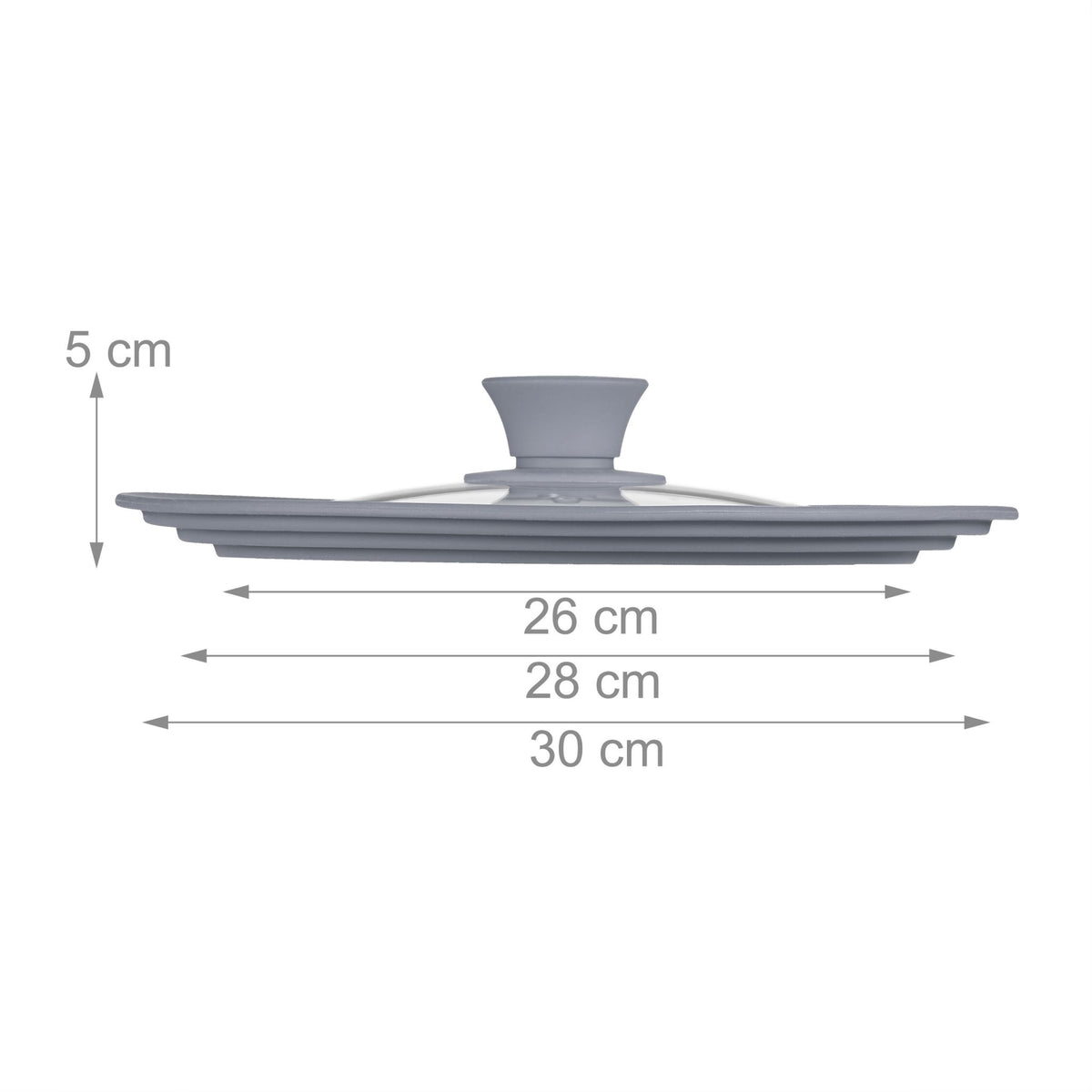 Pot lid 26-30 cm with silicone