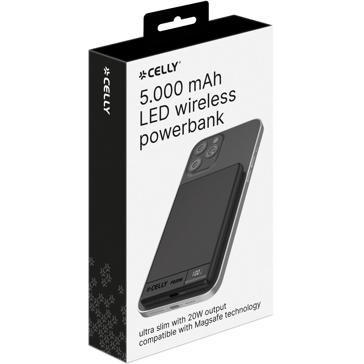 Power Bank 5000mAh, 15W, MagSafe Compatible, Black