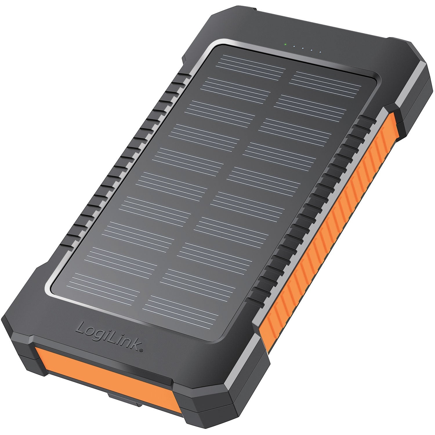 PowerBank 6,000 mAh 10W Solar cell Black/Orange