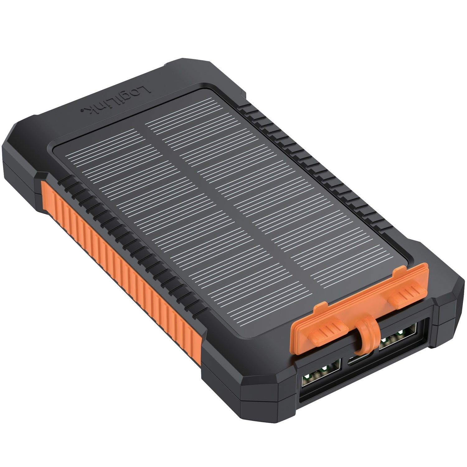 PowerBank 6,000 mAh 10W Solar cell Black/Orange