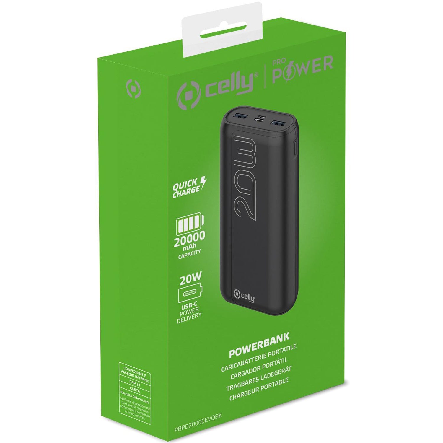 PowerBank PD 20W 20,000 mAh Black