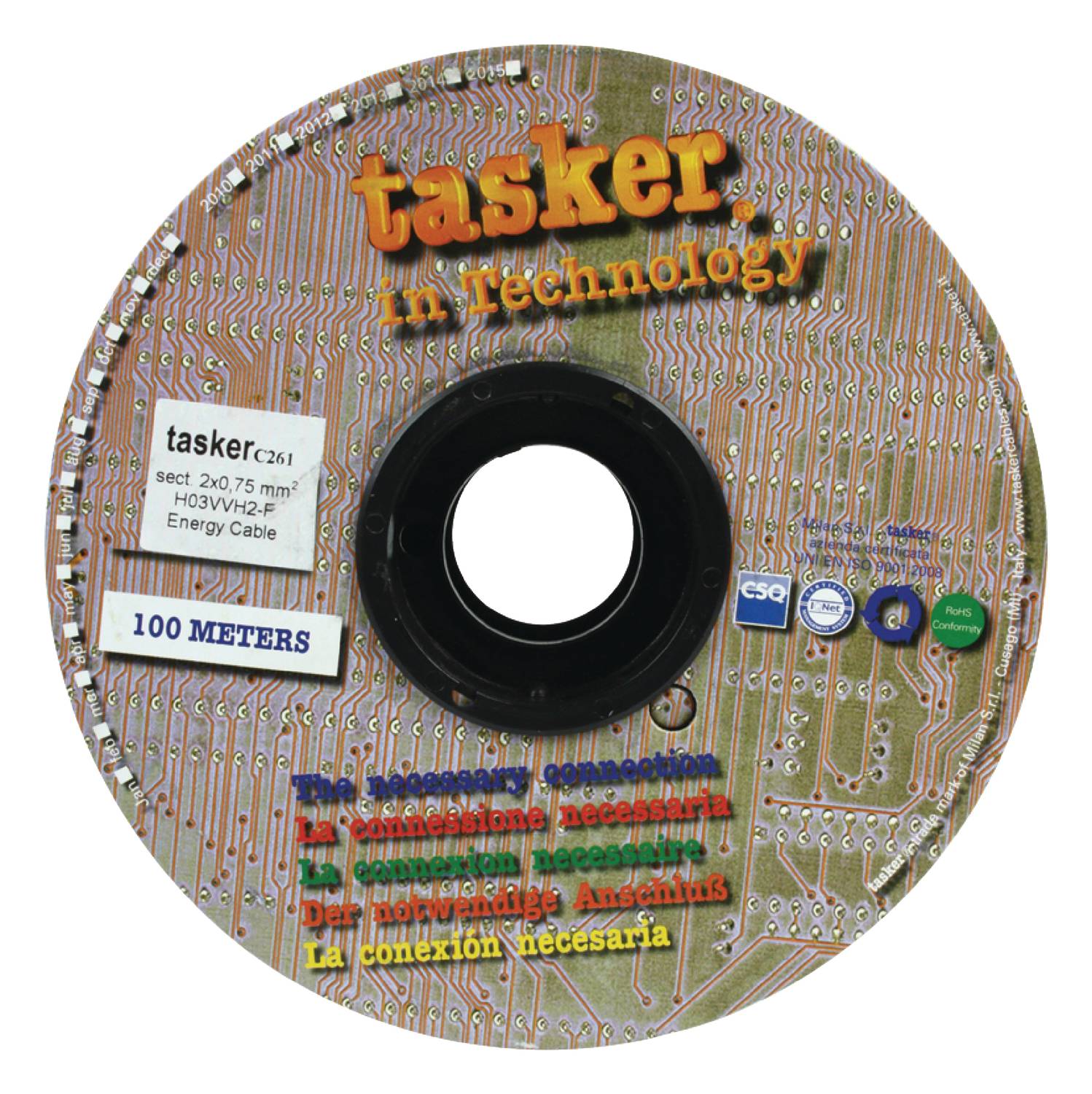 Power Cable on Reel 2x 0.75 mm² 100 m Black