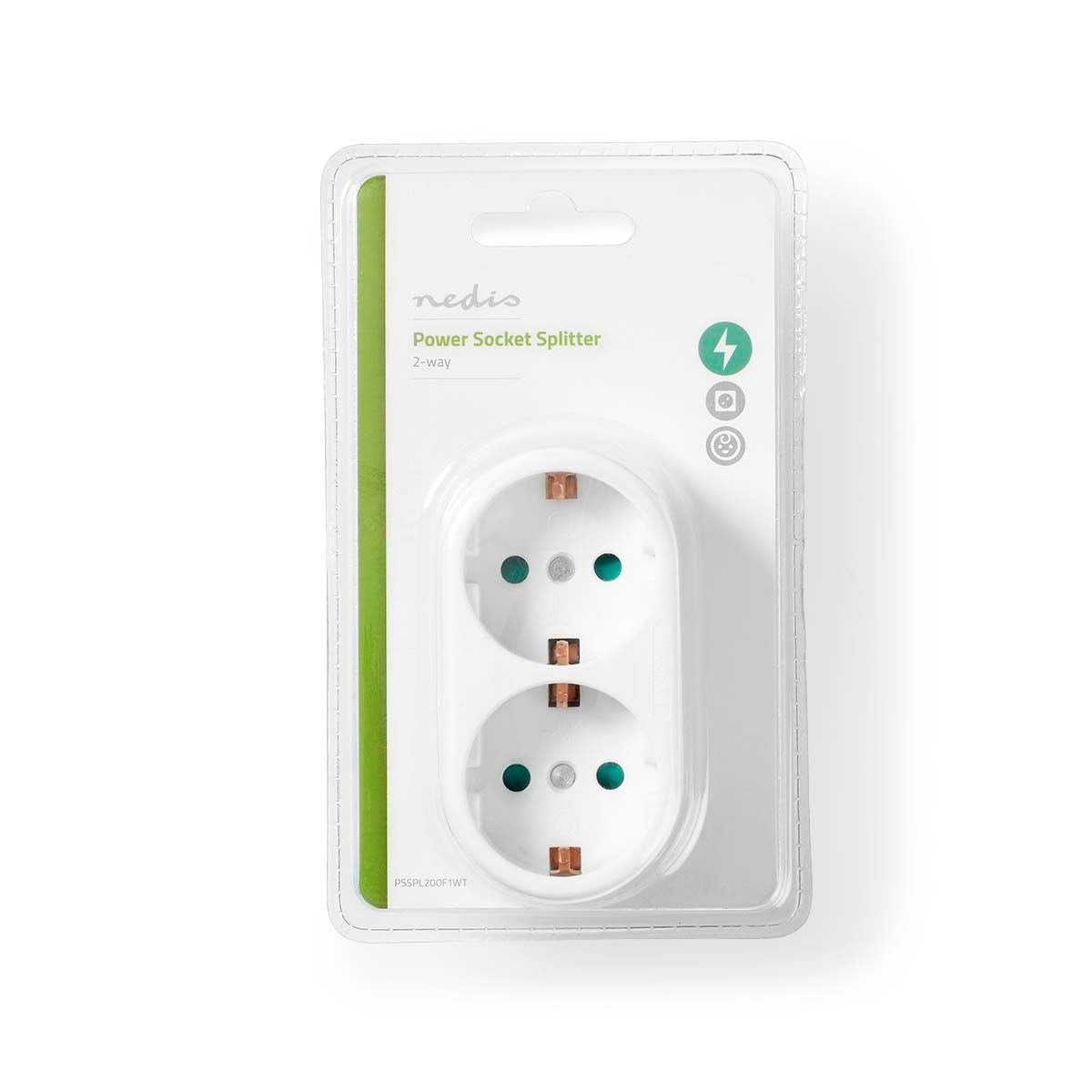 Power Outlet Splitter | Type F (CEE 7/7) | 250 V AC 50 Hz | Earthed plug / Type F (CEE 7/7) | 250 V AC 50/60 Hz | 16.0 A| 3500 W | White