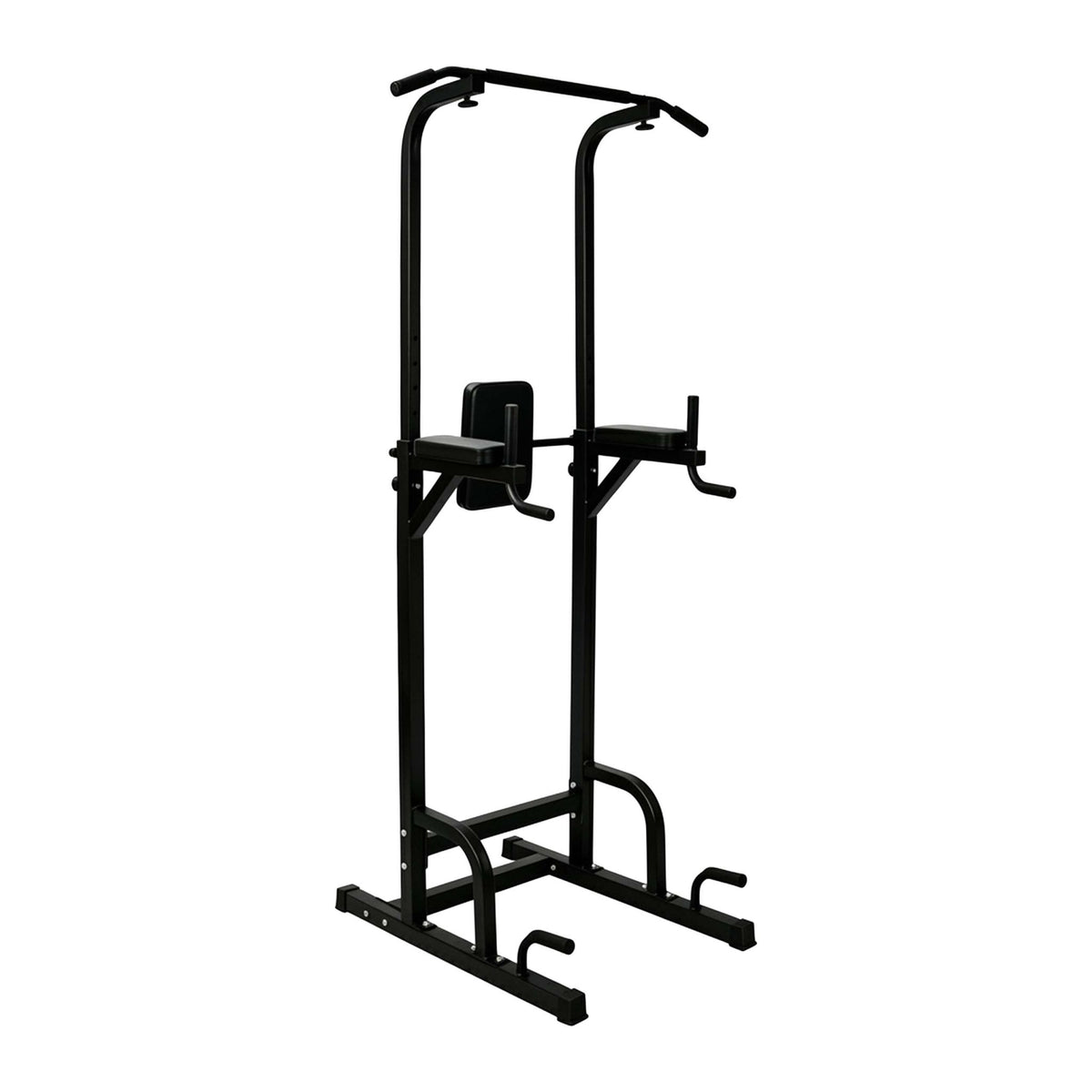 Power Tower for Home Gym, Adjustable Height, Black Steel