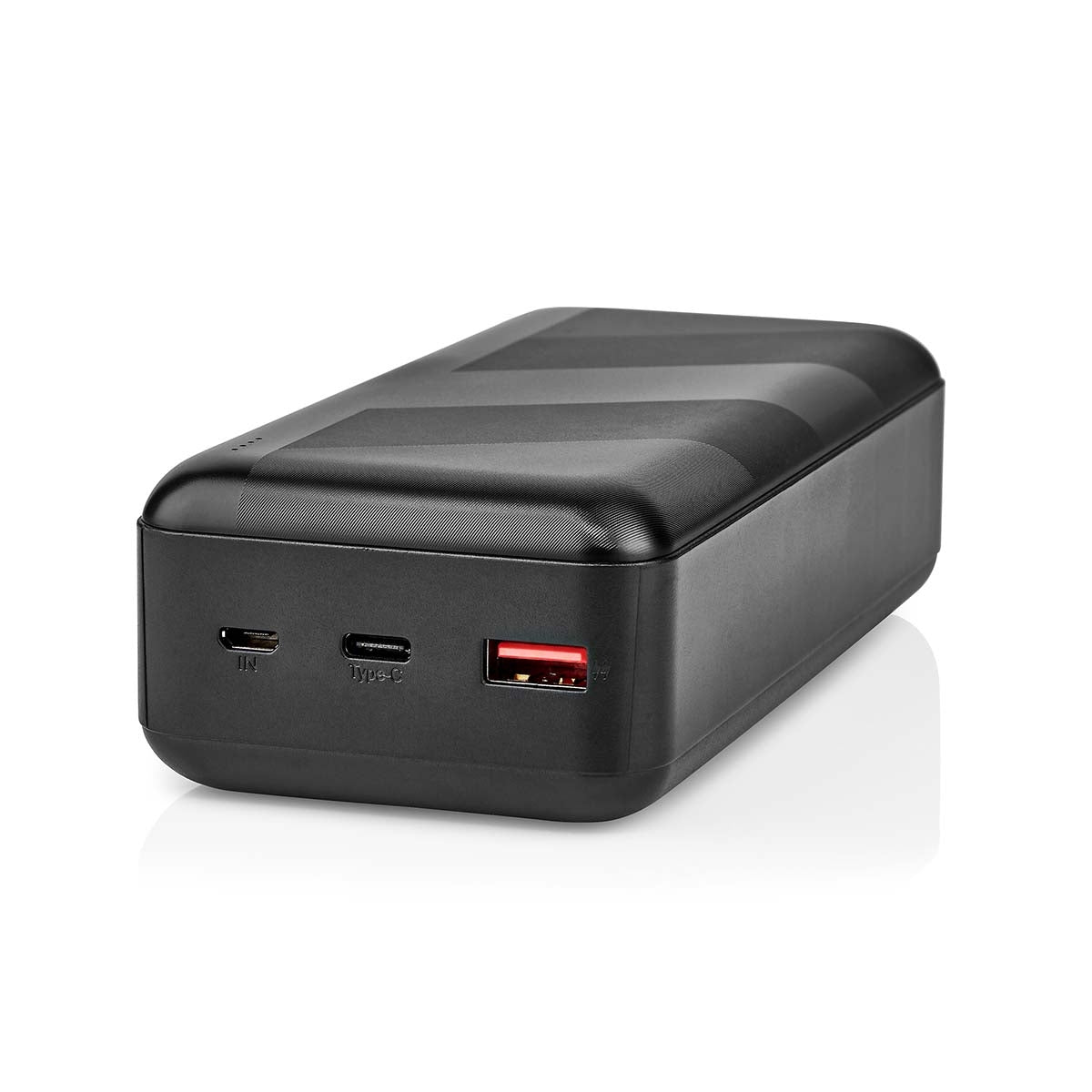 Power bank | 30000 mAh | 1.5 / 2.0 / 3.0 A | Number of outputs: 2 | Output connection: 1x USB-A / 1x USB-C™ | Input connection: 1x Micro USB / 1x USB-C™ | PD3.0 20W | Lithium polymer