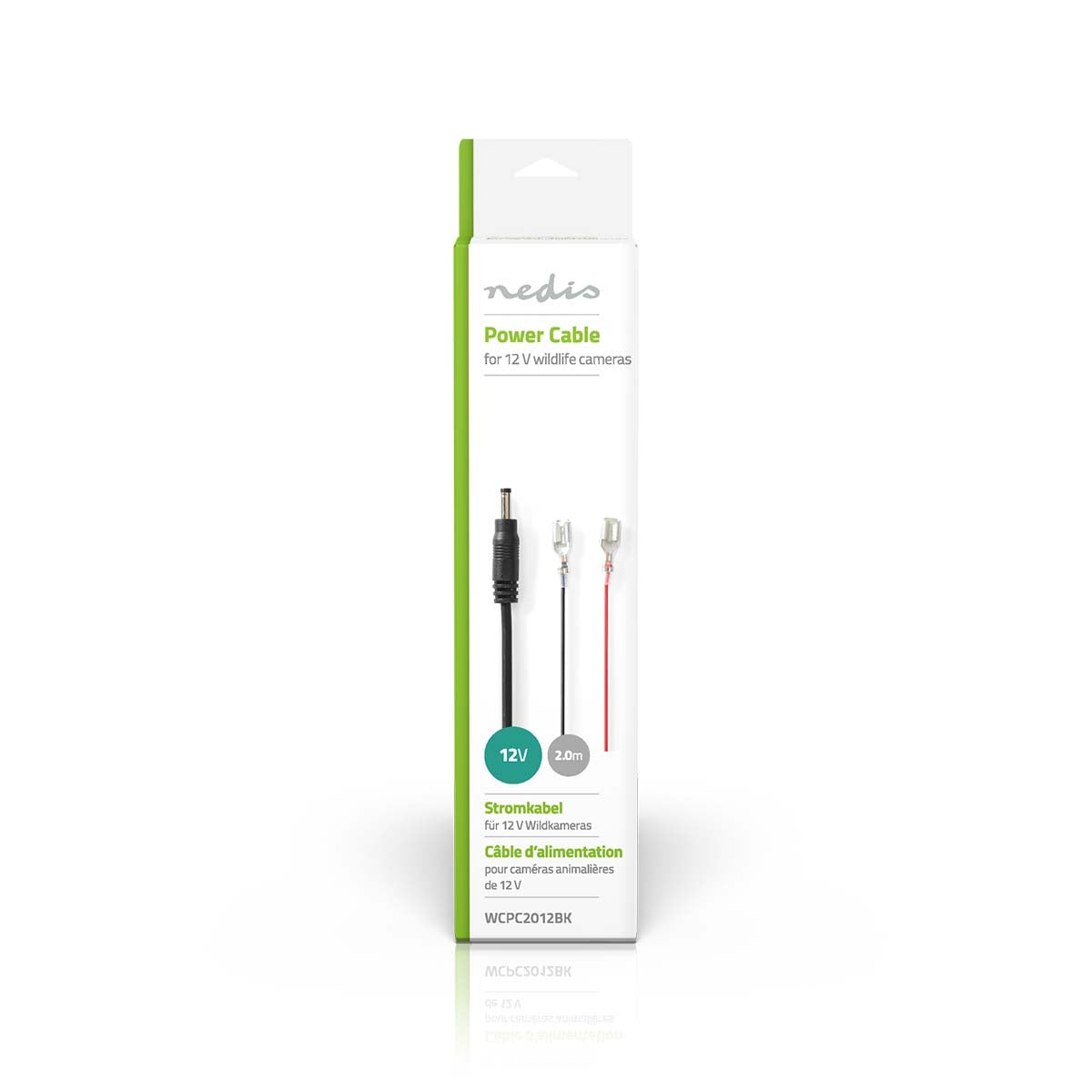 Power cable | F1 | DC Female | Straight | Straight | Copper | 2.00 m | Round | PVC | Black | Gift box
