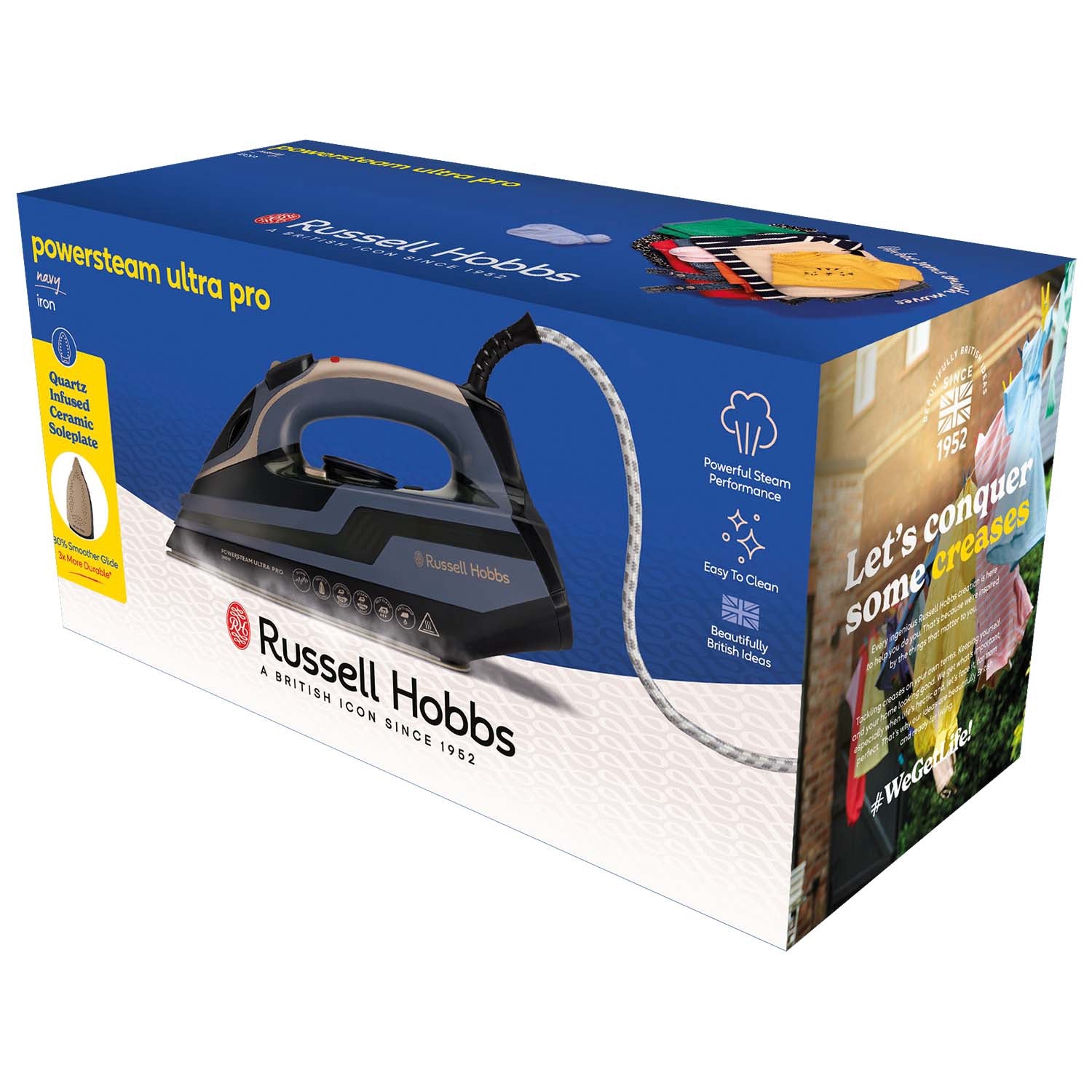 Powerful Steam Iron with Ceramic Soleplate, 3100W
