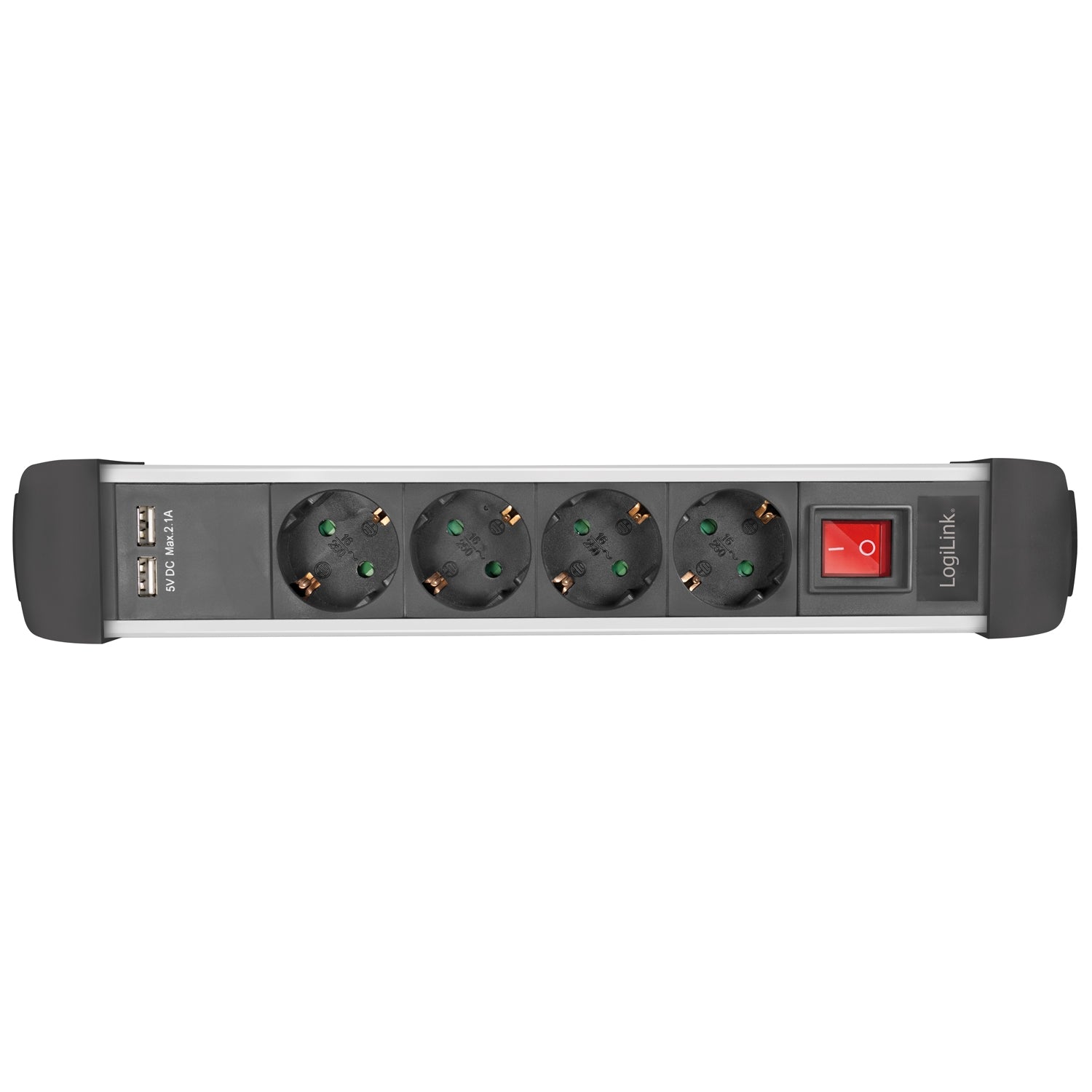 Power outlet 4-way 2xUSB Switch 1.5m mountable
