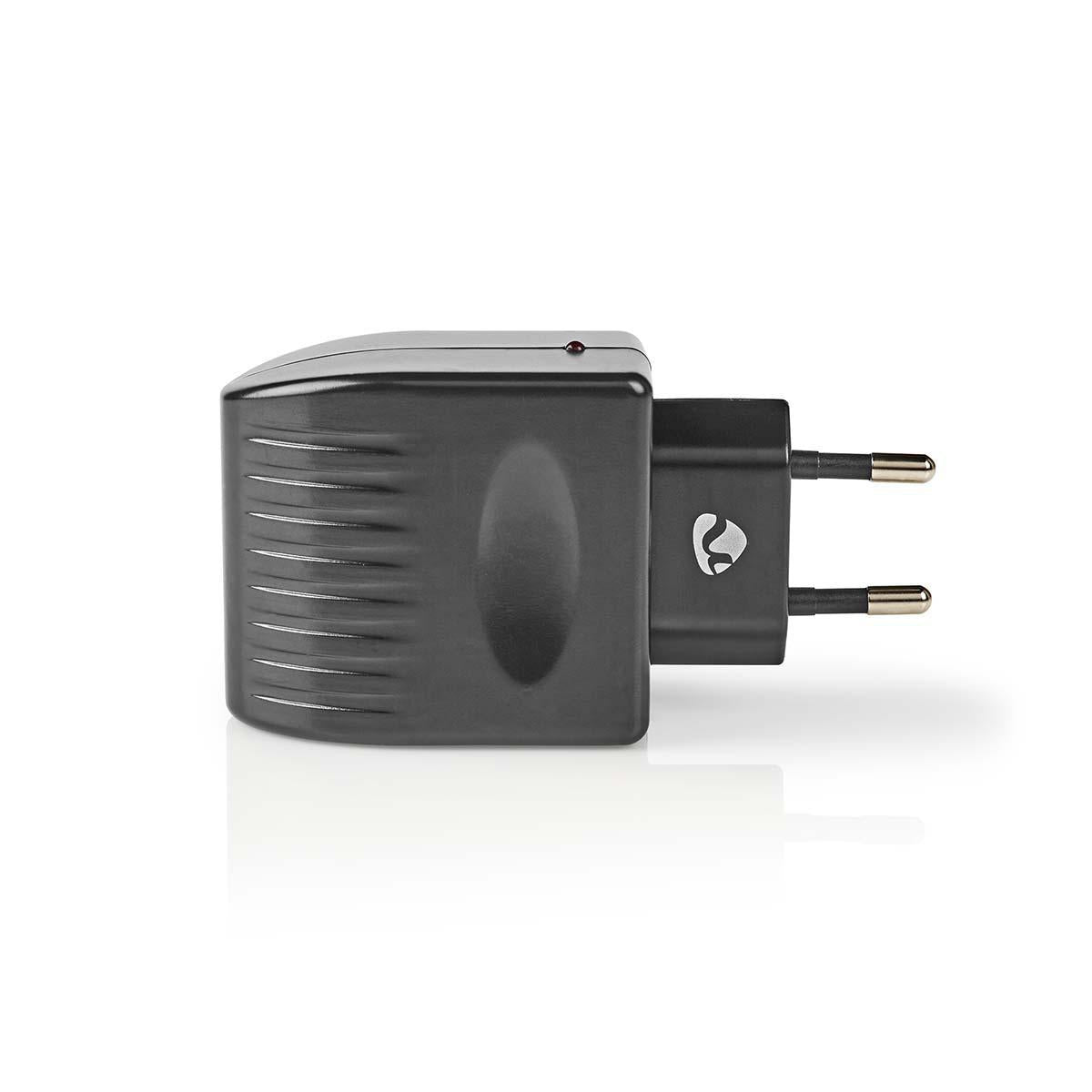 Power outlet Adapter | Euro / Type C (CEE 7/16) | 100 - 240 V AC 50/60 Hz | 12 V DC | 6 W| Power adapter | 0.3 A| Black | Plastic