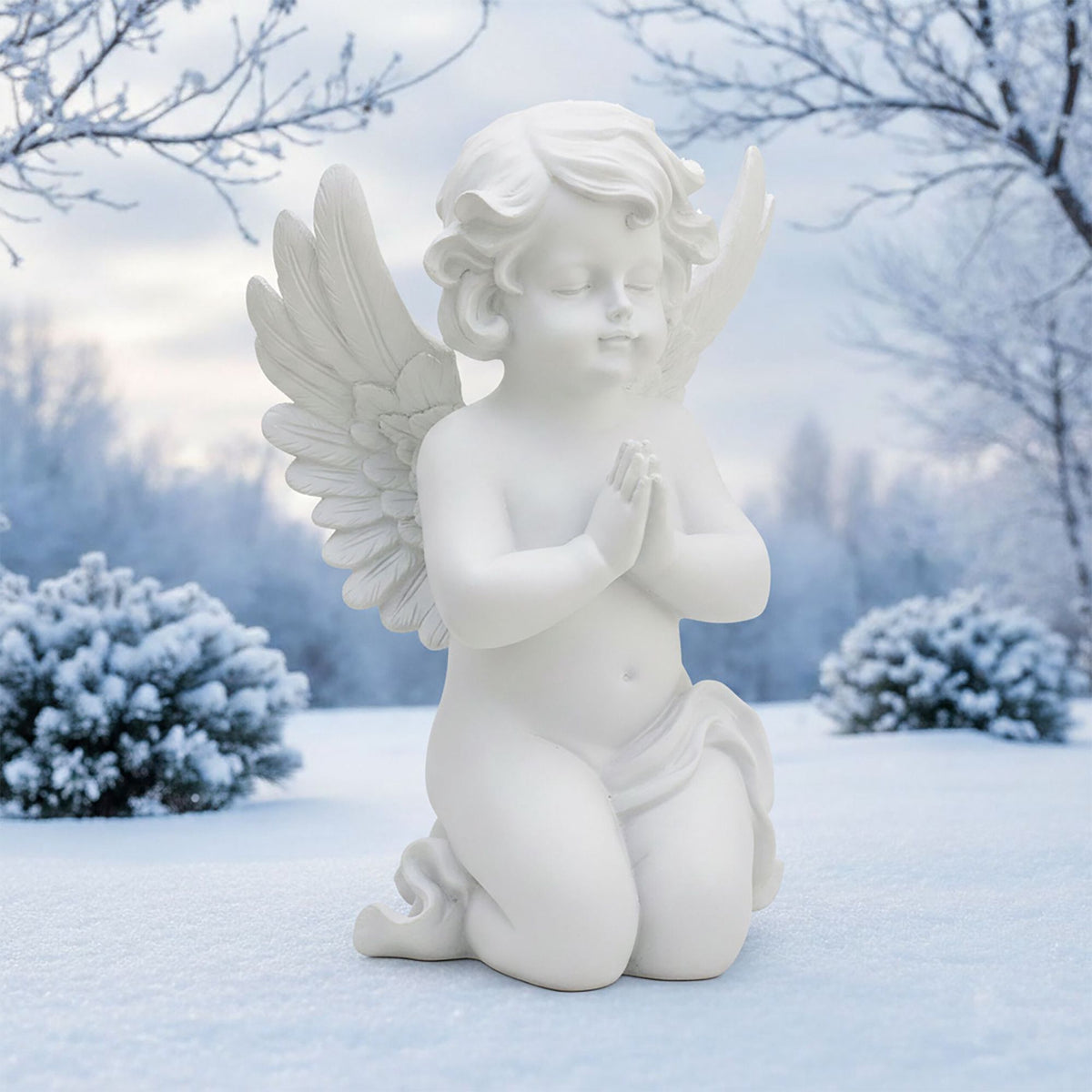 Praying Angel Statue for Cemetery or Garden