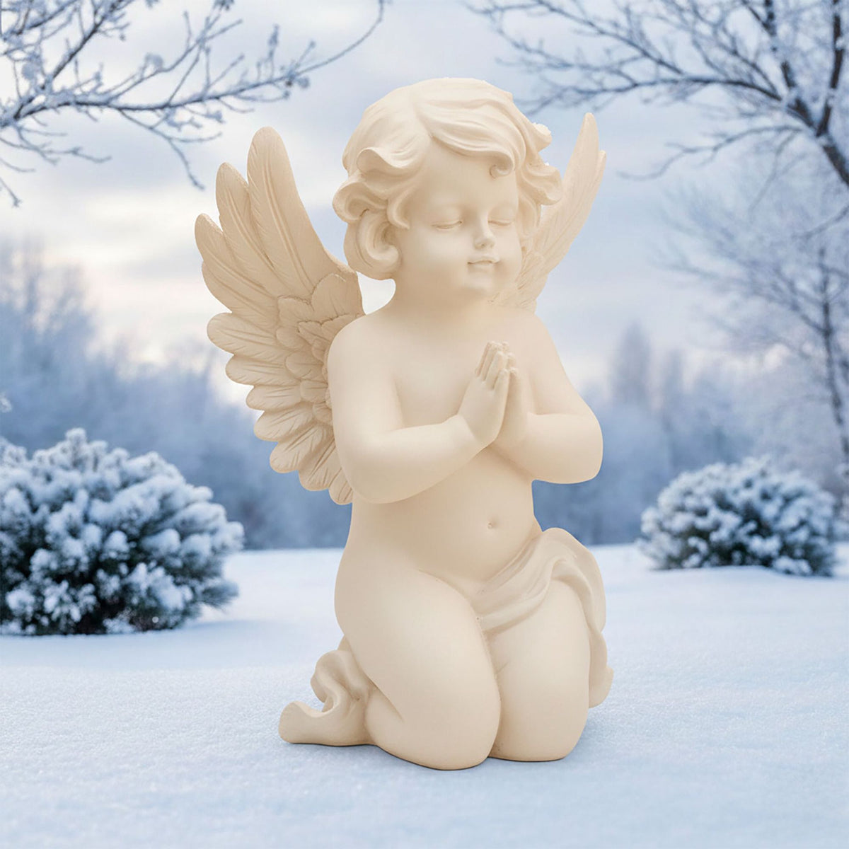 Praying Angel Statue for Cemetery or Garden