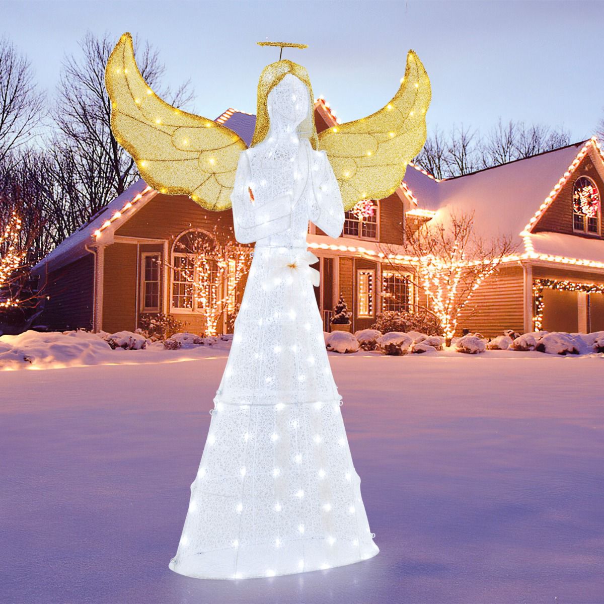 Pre-Lit Christmas Angel 1.55m, 150 LED, Indoor Outdoor