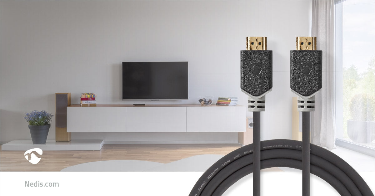 Premium High Speed HDMI™ Cable with Ethernet | HDMI™ Connector | HDMI™ Connector | 4K@60Hz | 18 Gbps | 2.00 m | Round | PVC | Anthracite | Box