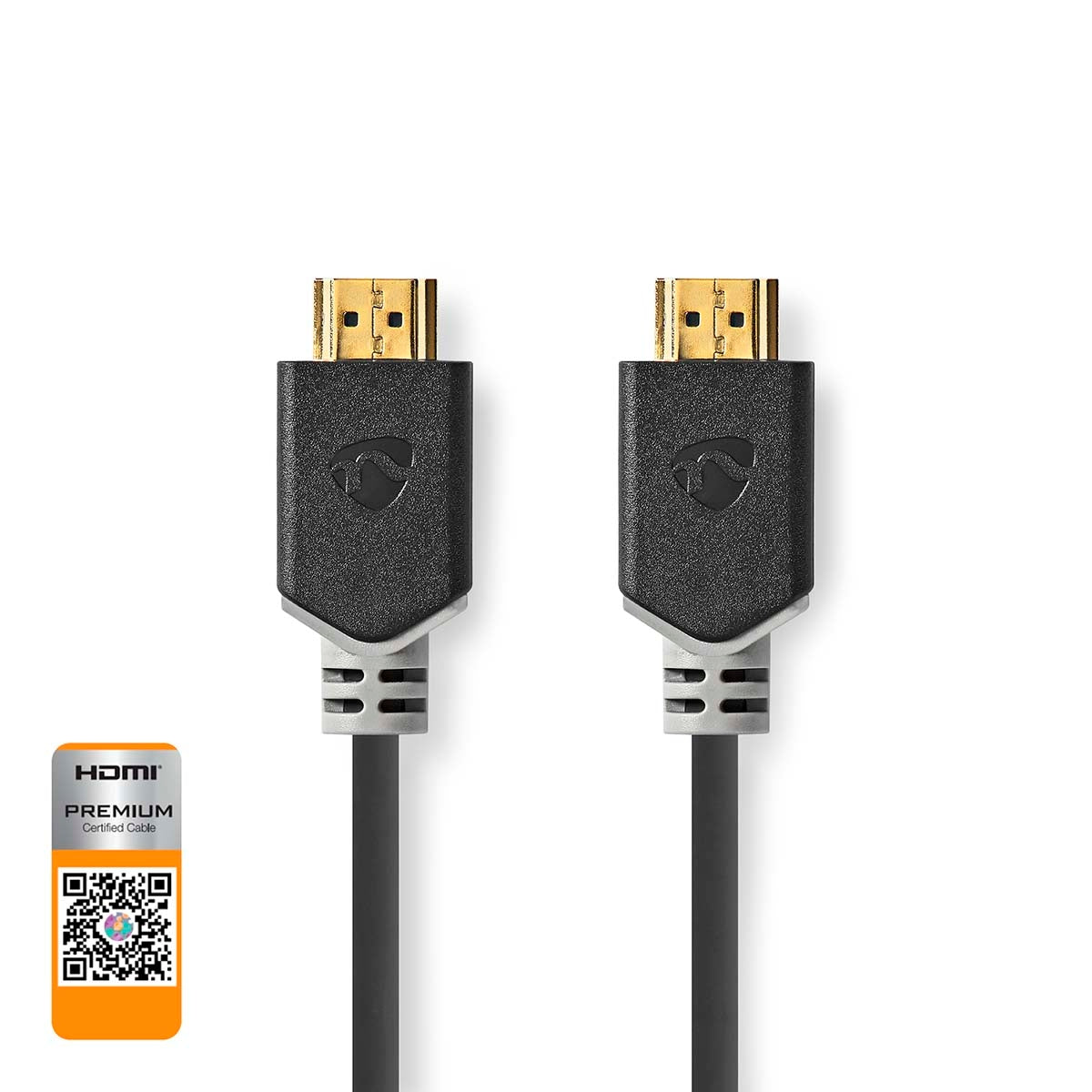 Premium High Speed HDMI™ Cable with Ethernet | HDMI™ Connector | HDMI™ Connector | 4K@60Hz | 18 Gbps | 5.00 m | Round | PVC | Anthracite | Box